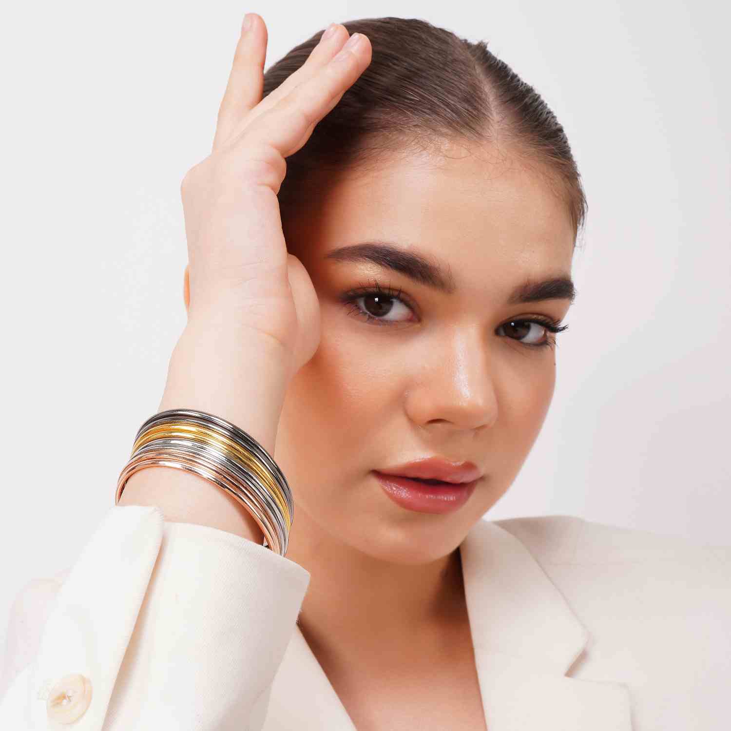 Arohika Gold Plated Bangles ( Set of 8 )