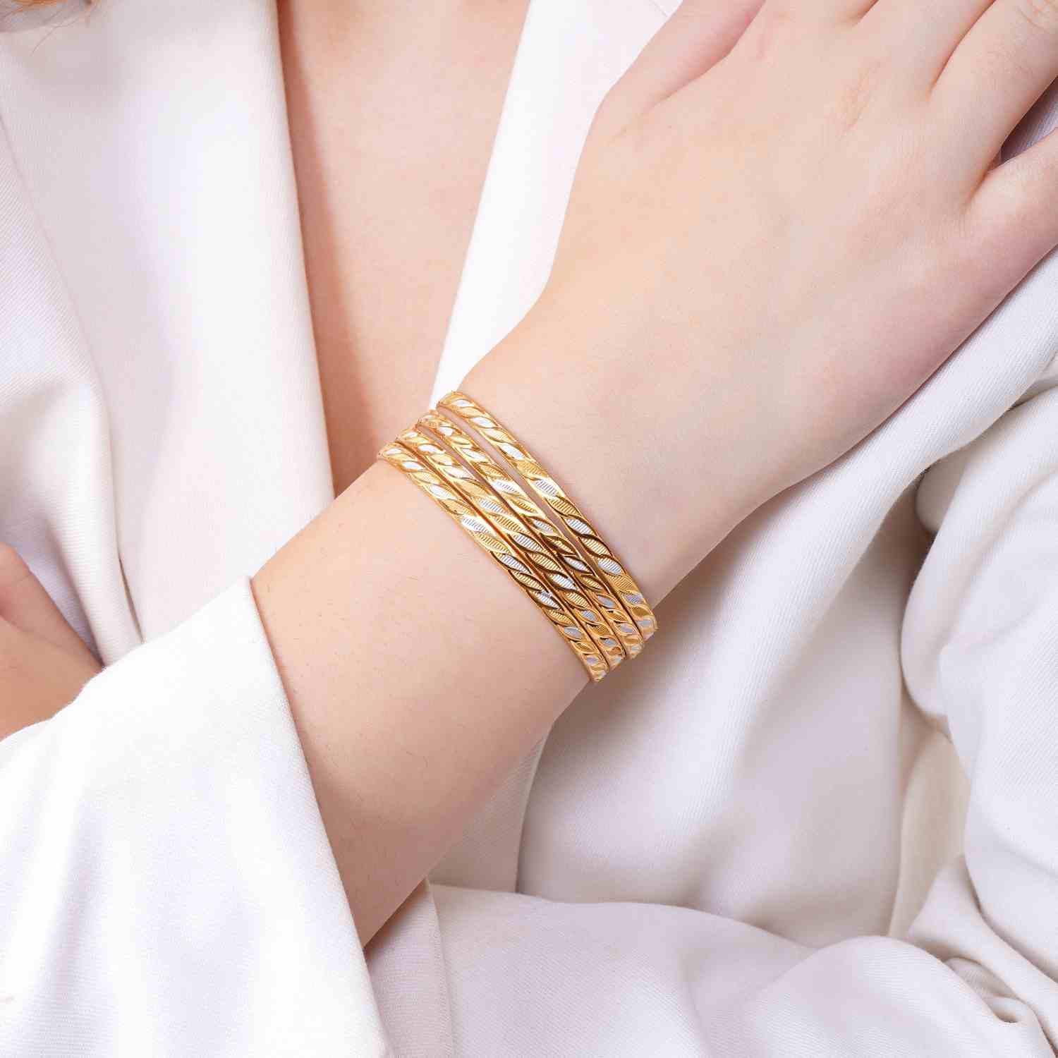 Ruhitha Gold Plated Bangles ( Set of 4 )