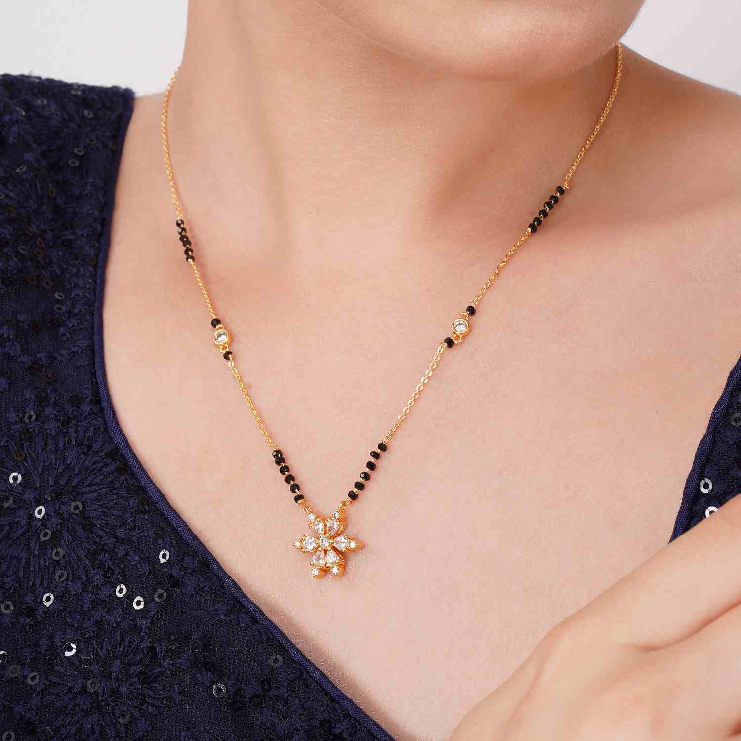 Nida Gold Plated Mangalsutra