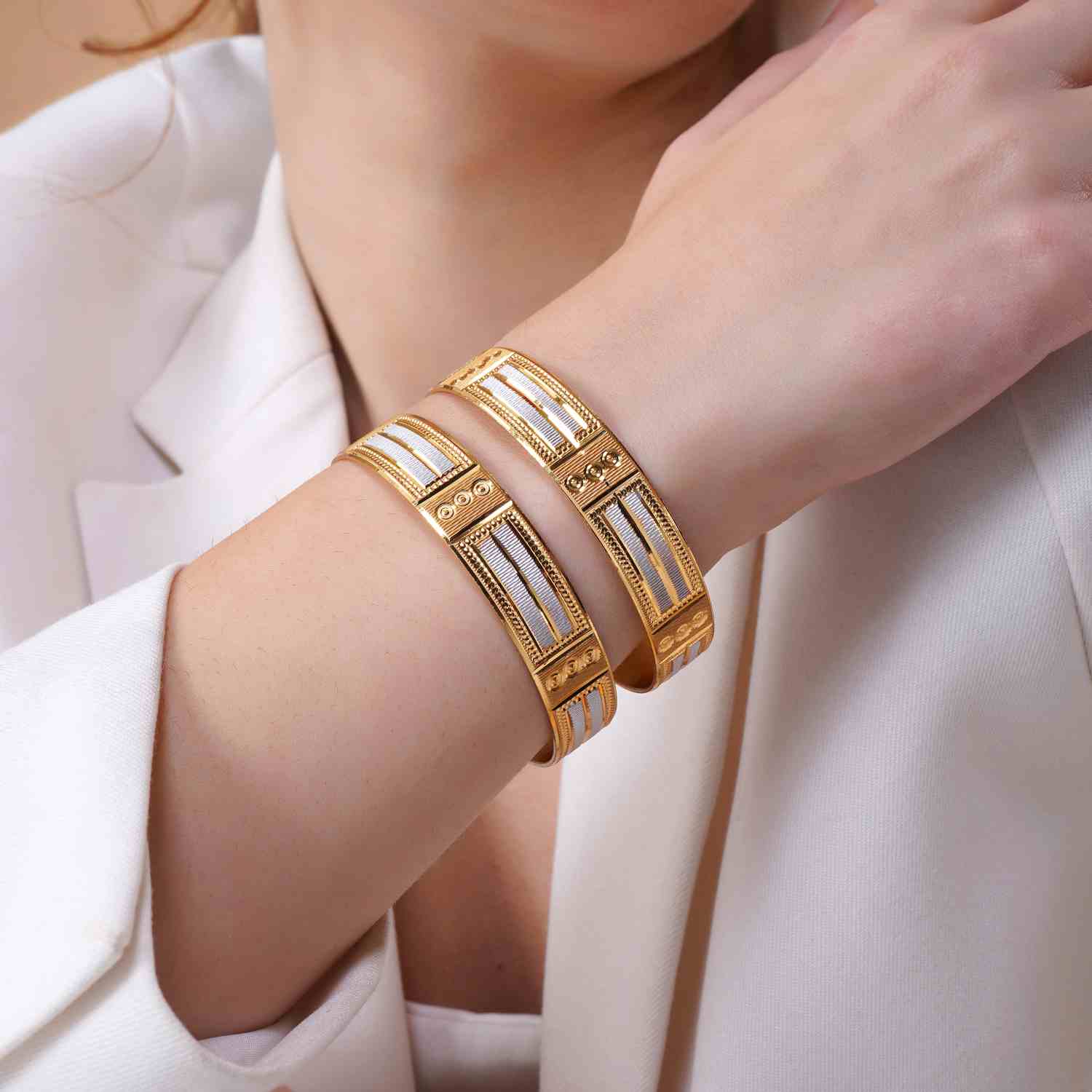 Neyara Gold Plated Bangles ( Set of 2 )