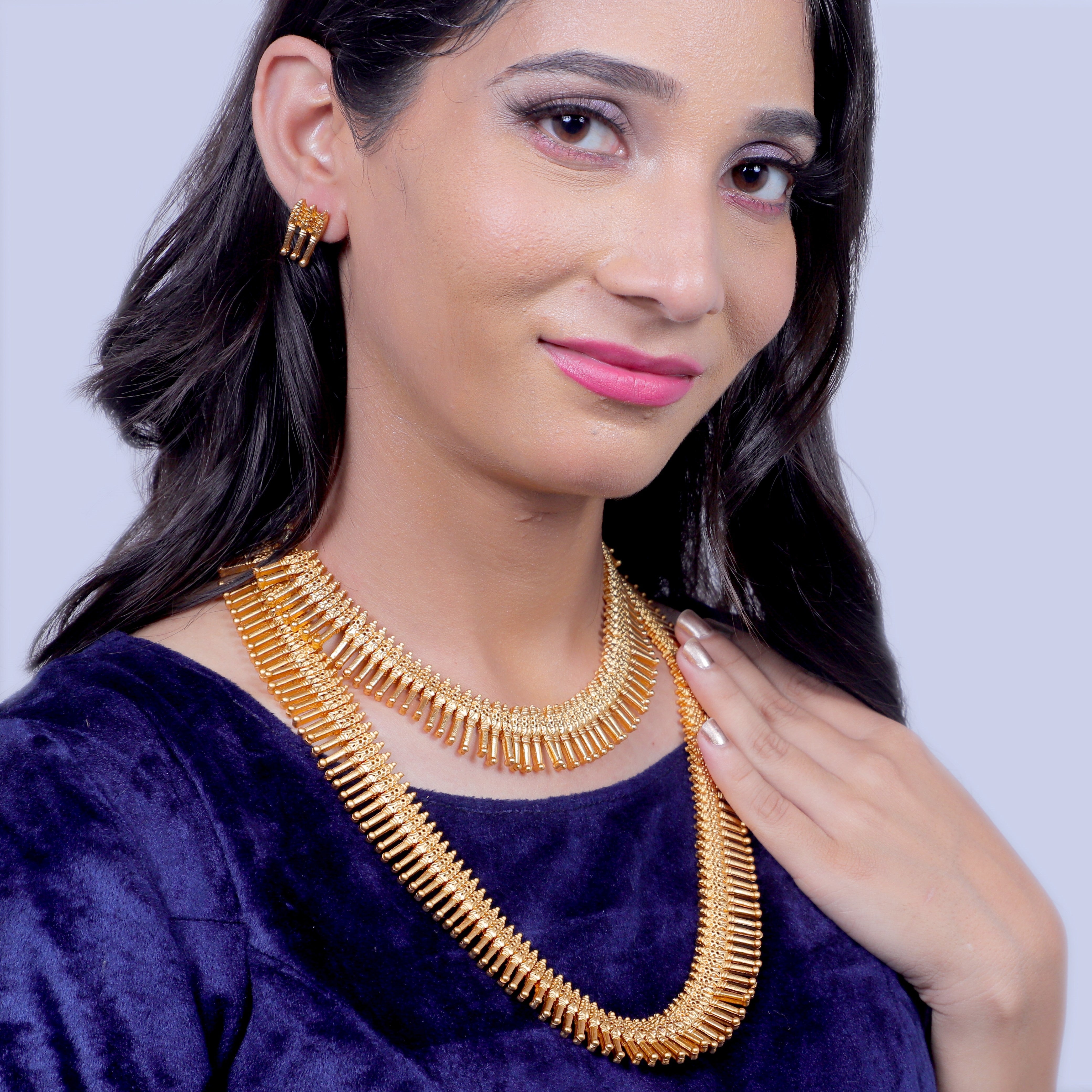 Kavya Copper Necklace Set