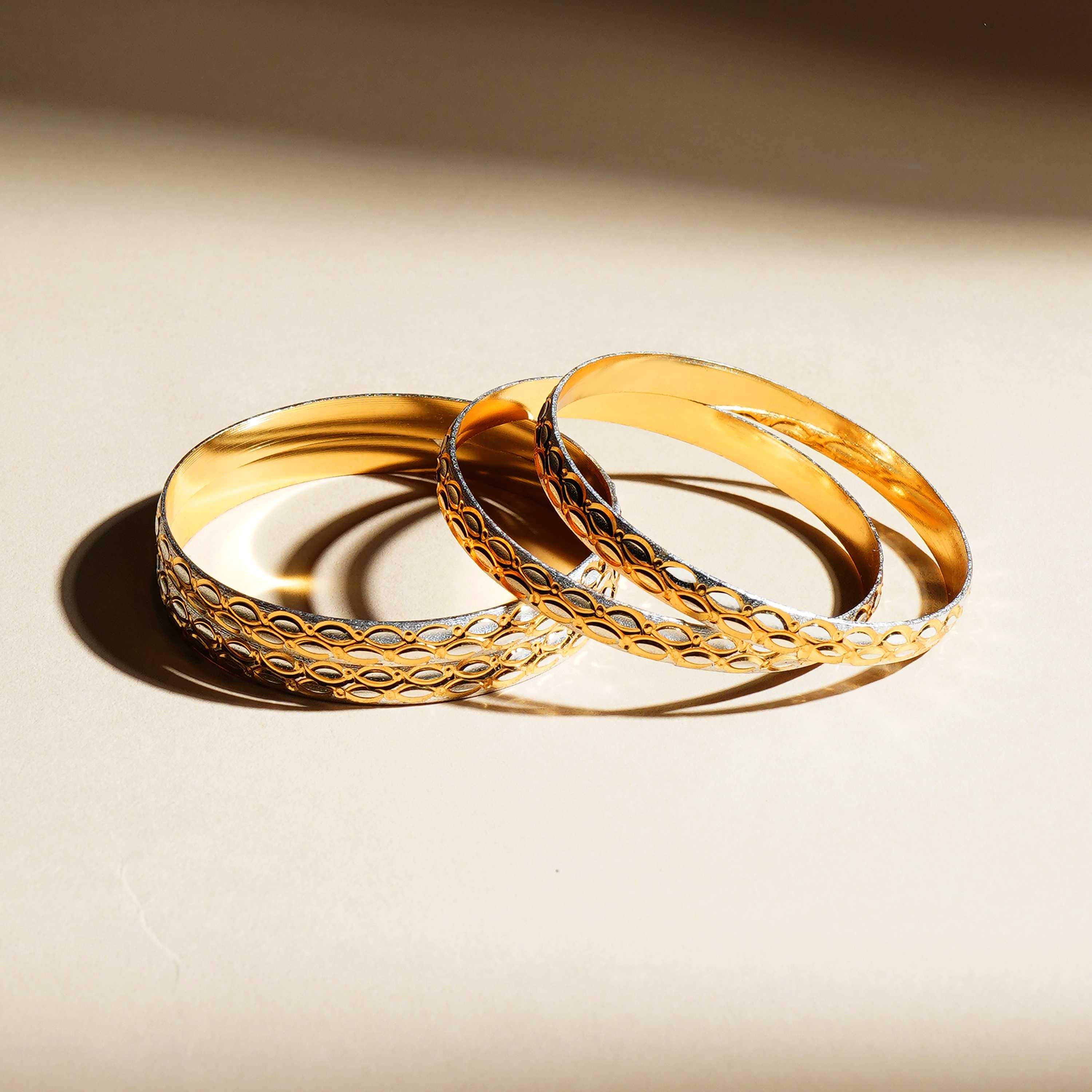 Varnika Gold Plated Bangles ( Set of 4 )