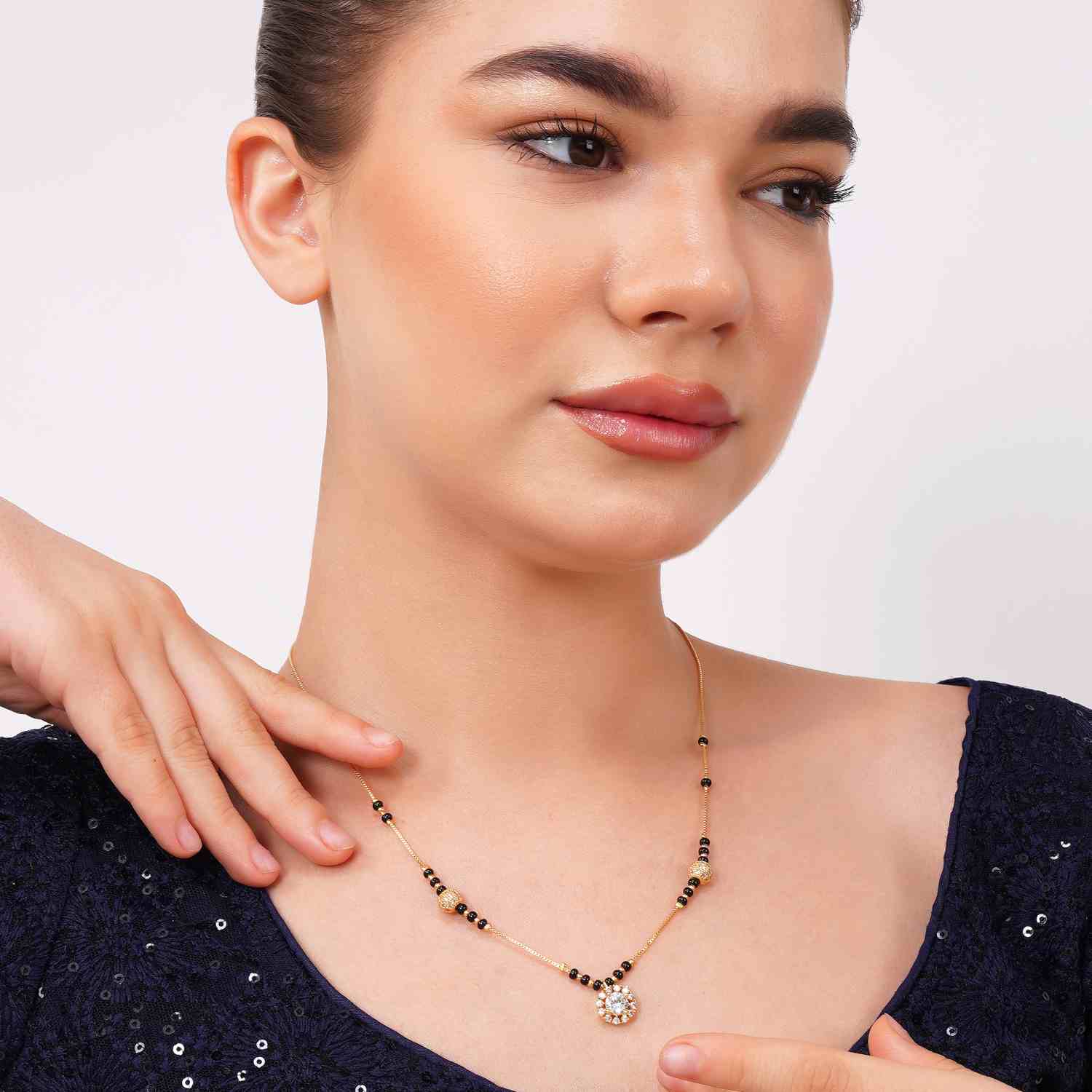 Aanyvi Gold Plated Mangalsutra