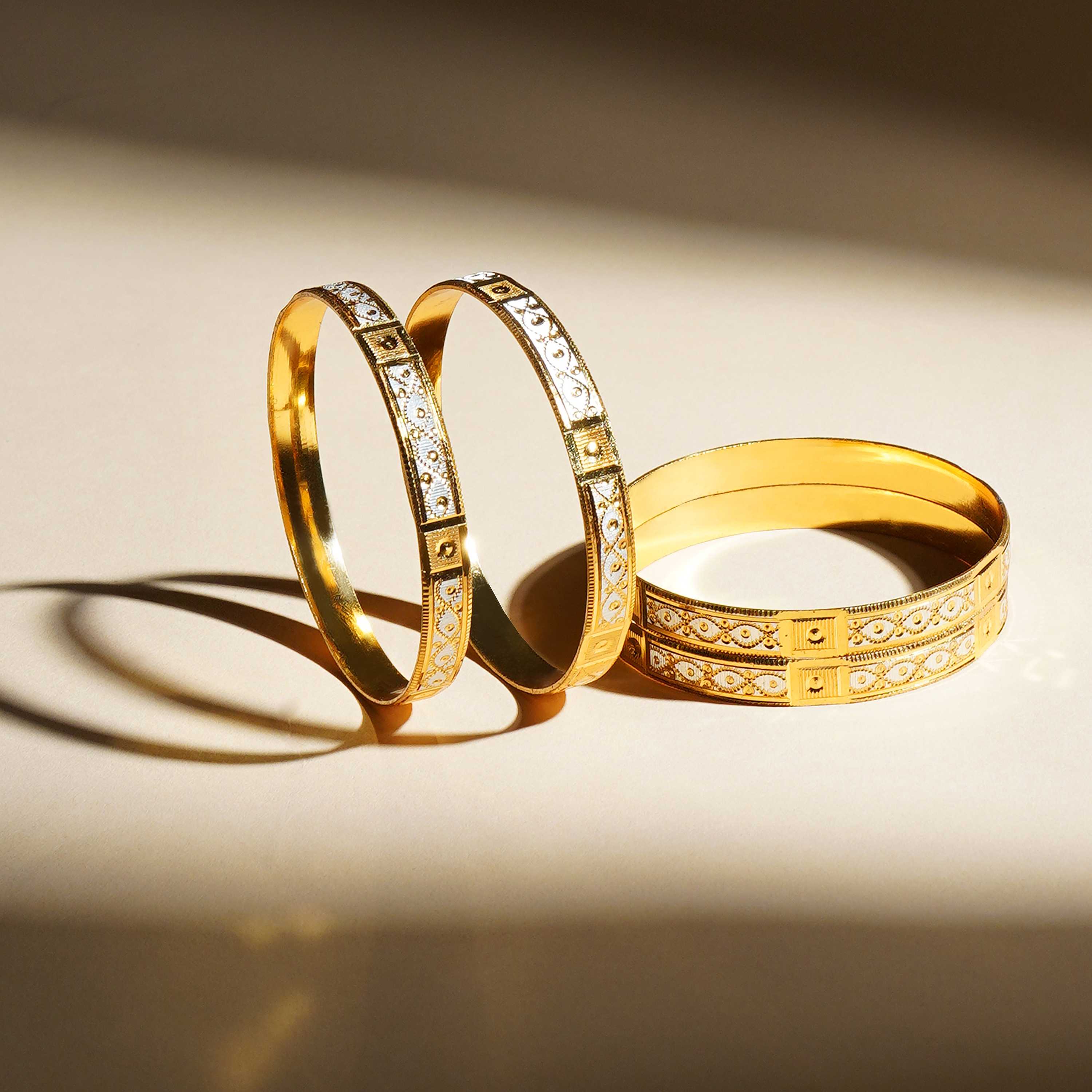 Tanshika Gold Plated Bangles ( Set of 4 )