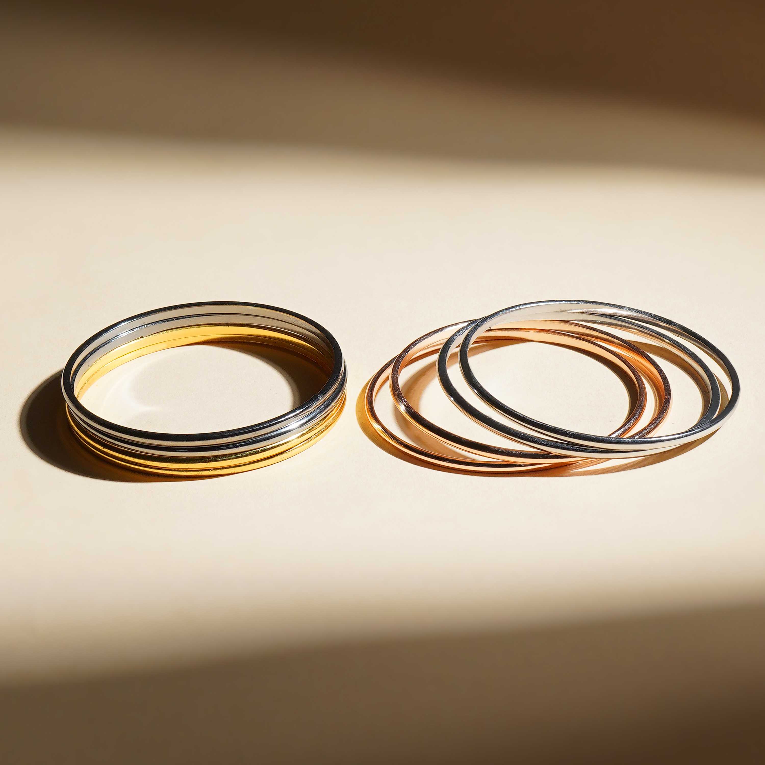 Arohika Gold Plated Bangles ( Set of 8 )