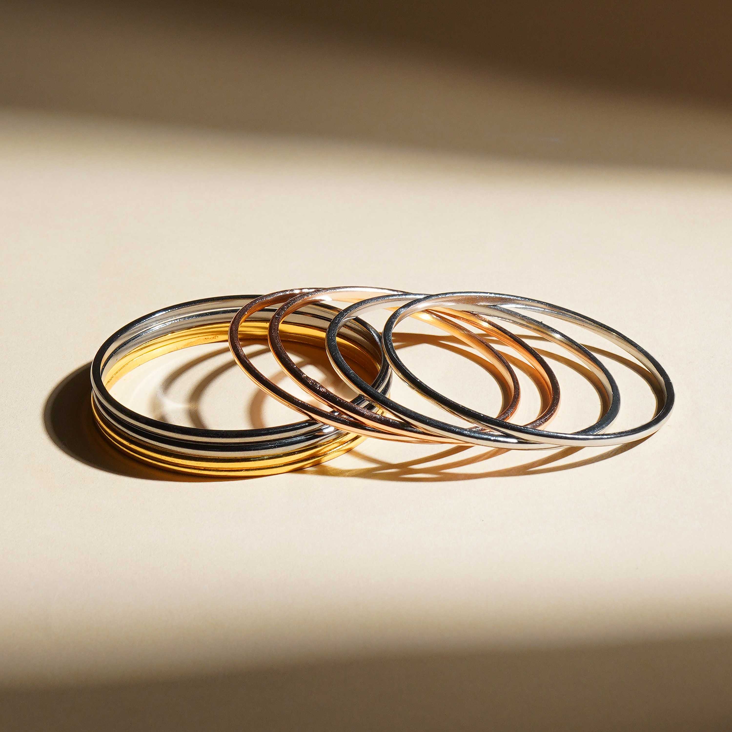 Arohika Gold Plated Bangles ( Set of 8 )