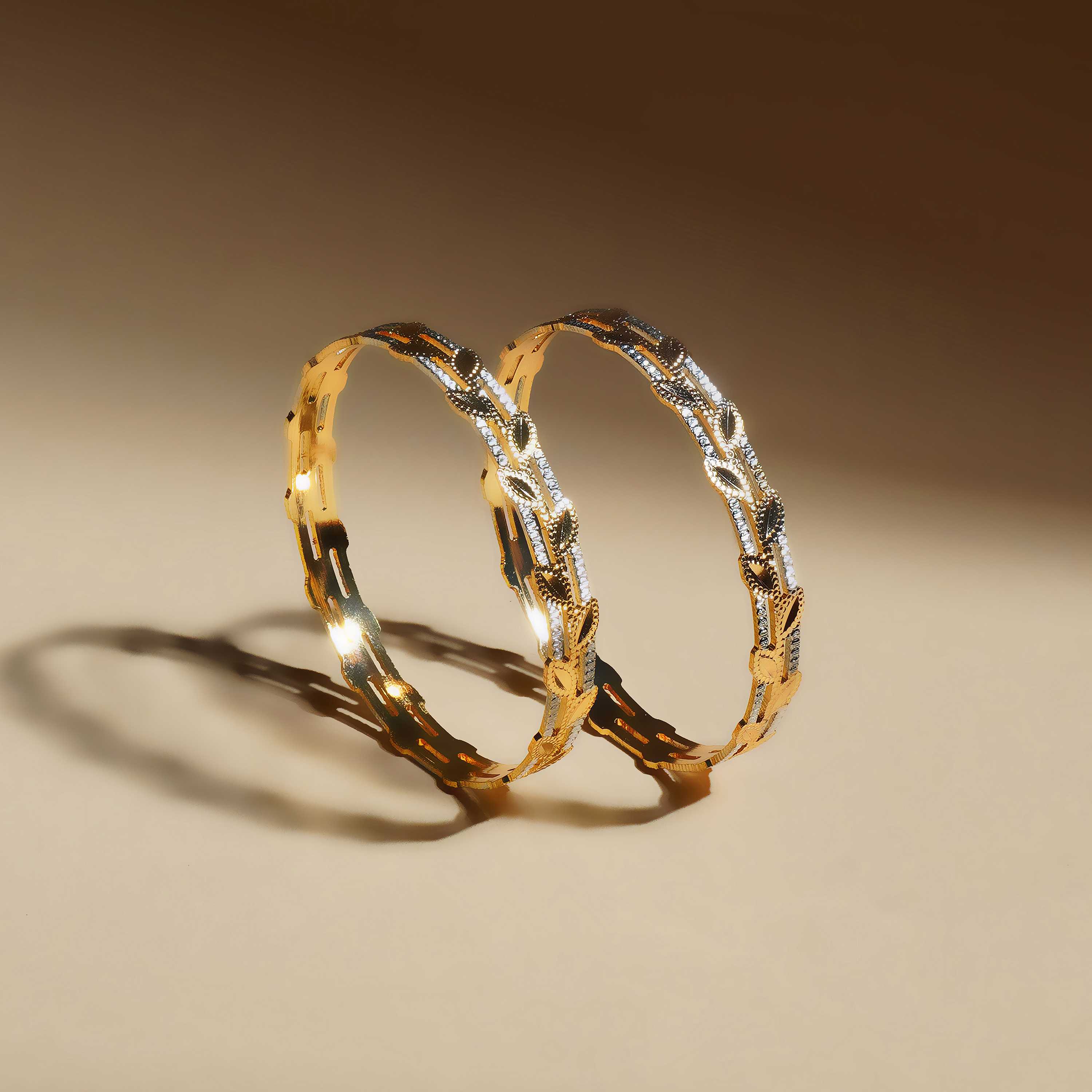 Kalpita Gold Plated Bangles ( Set of 2 )