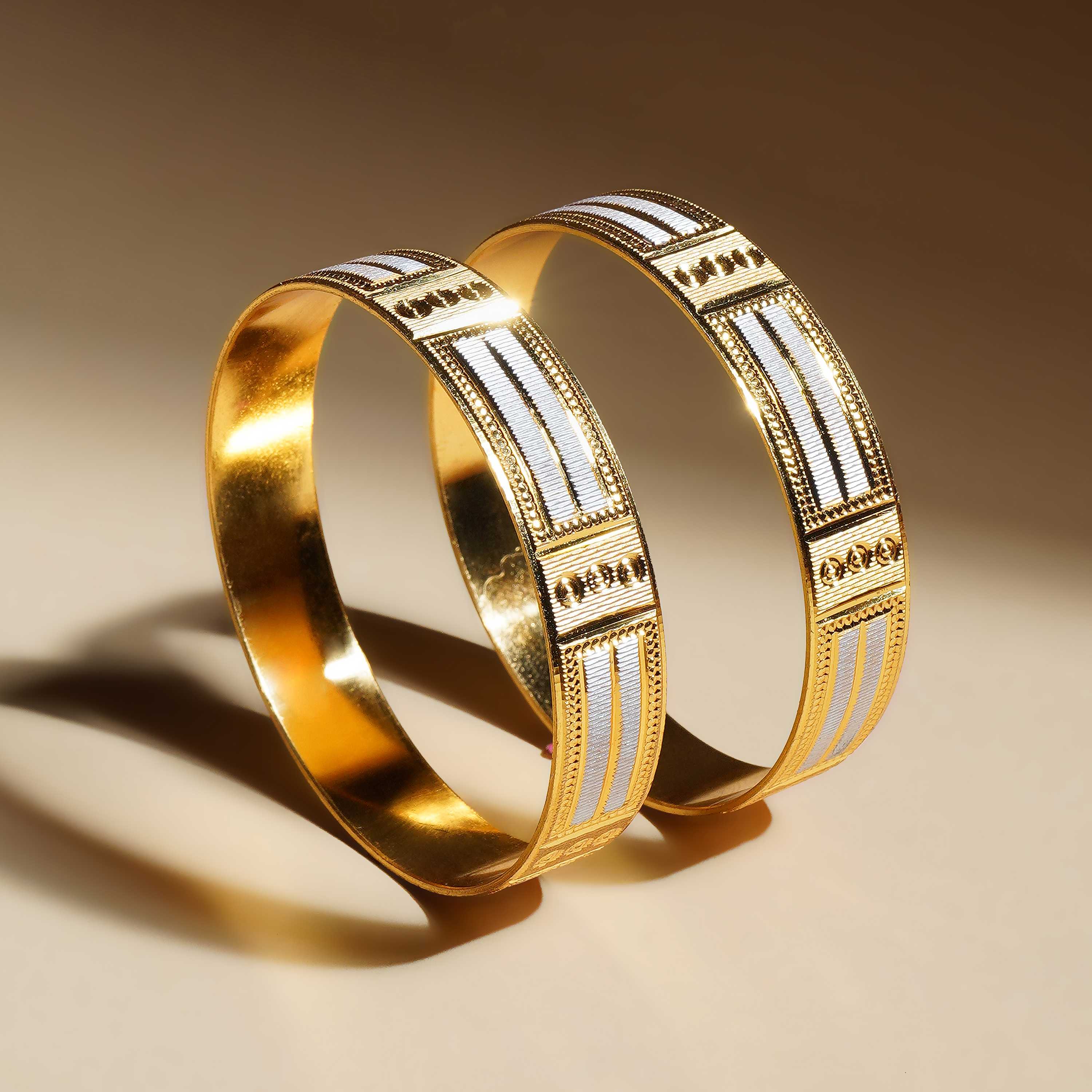 Neyara Gold Plated Bangles ( Set of 2 )