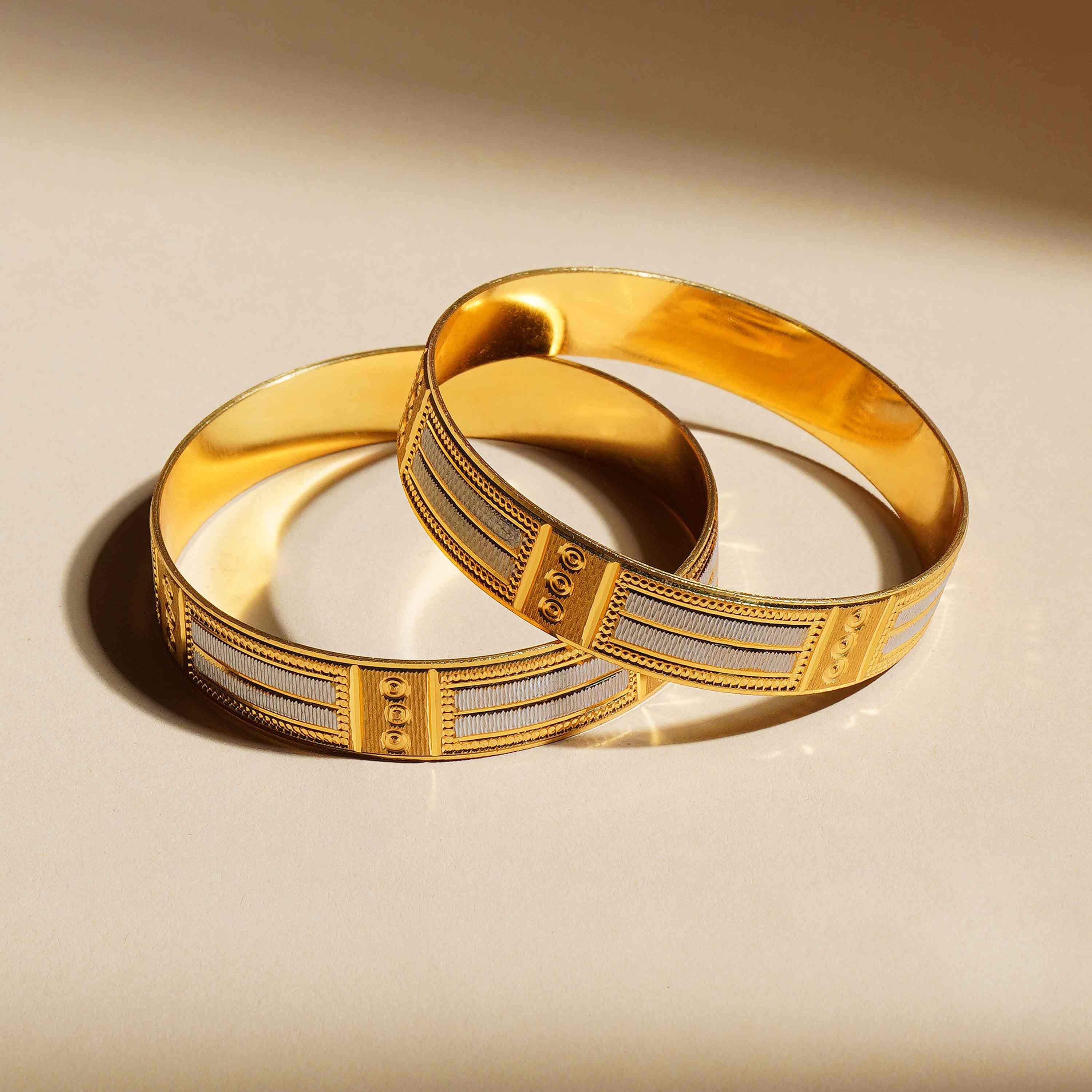 Neyara Gold Plated Bangles ( Set of 2 )