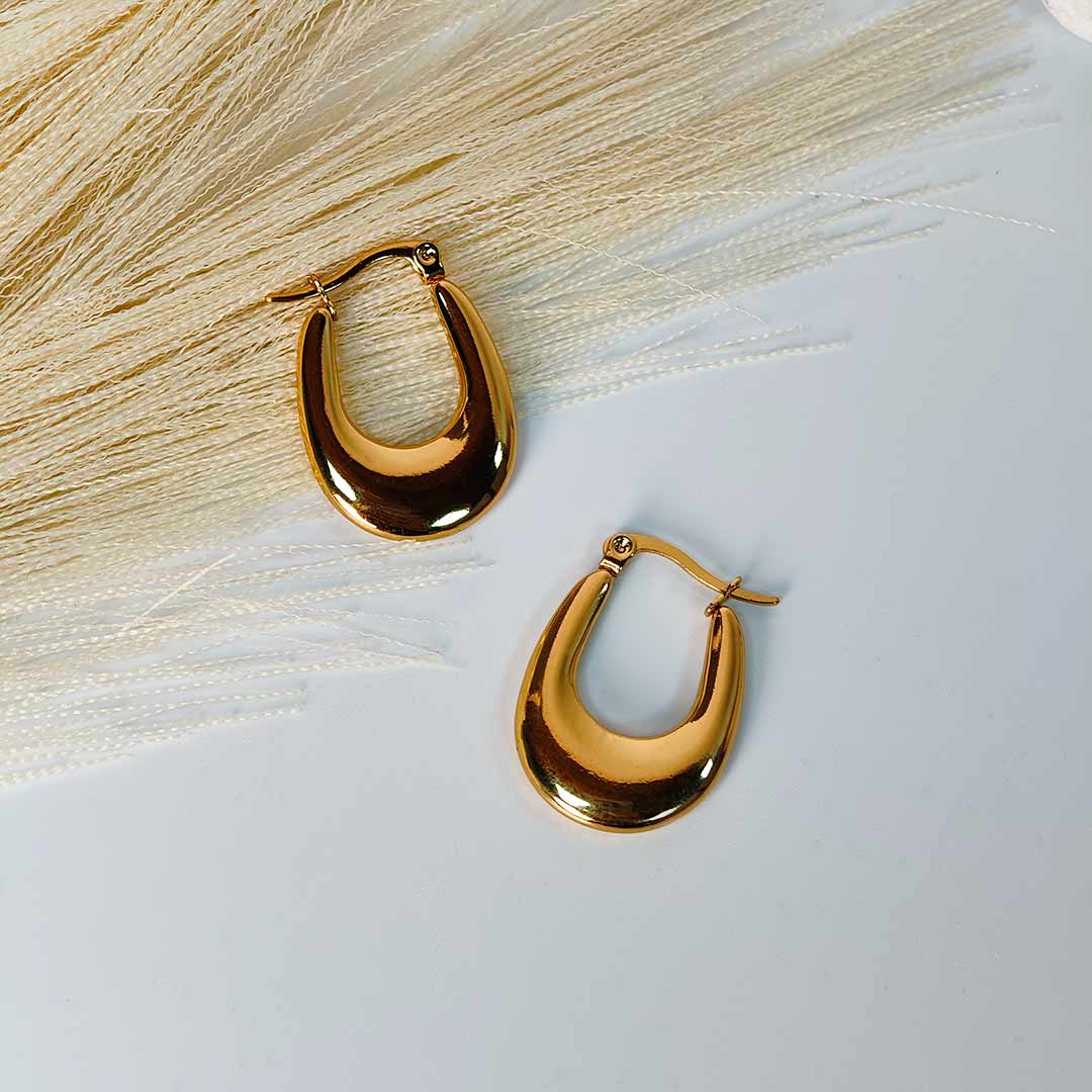 Ridhvika Gold plated Hoops Earings