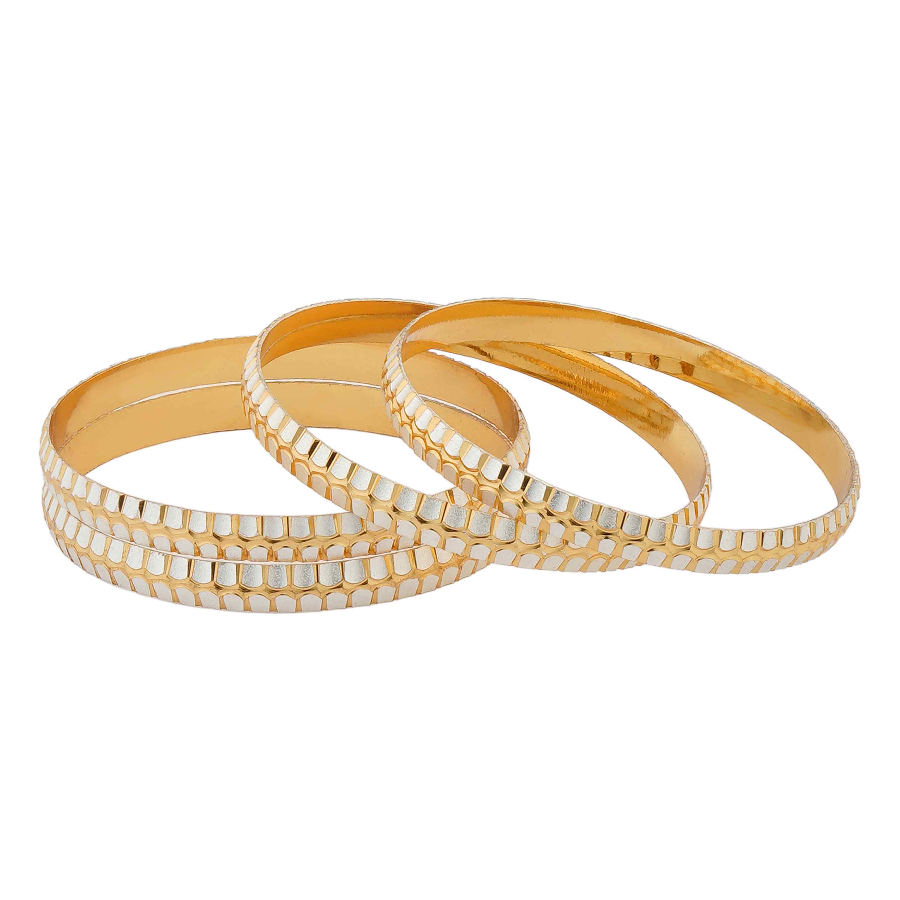 Eshvika Gold Plated Bangles ( Set of 4 )