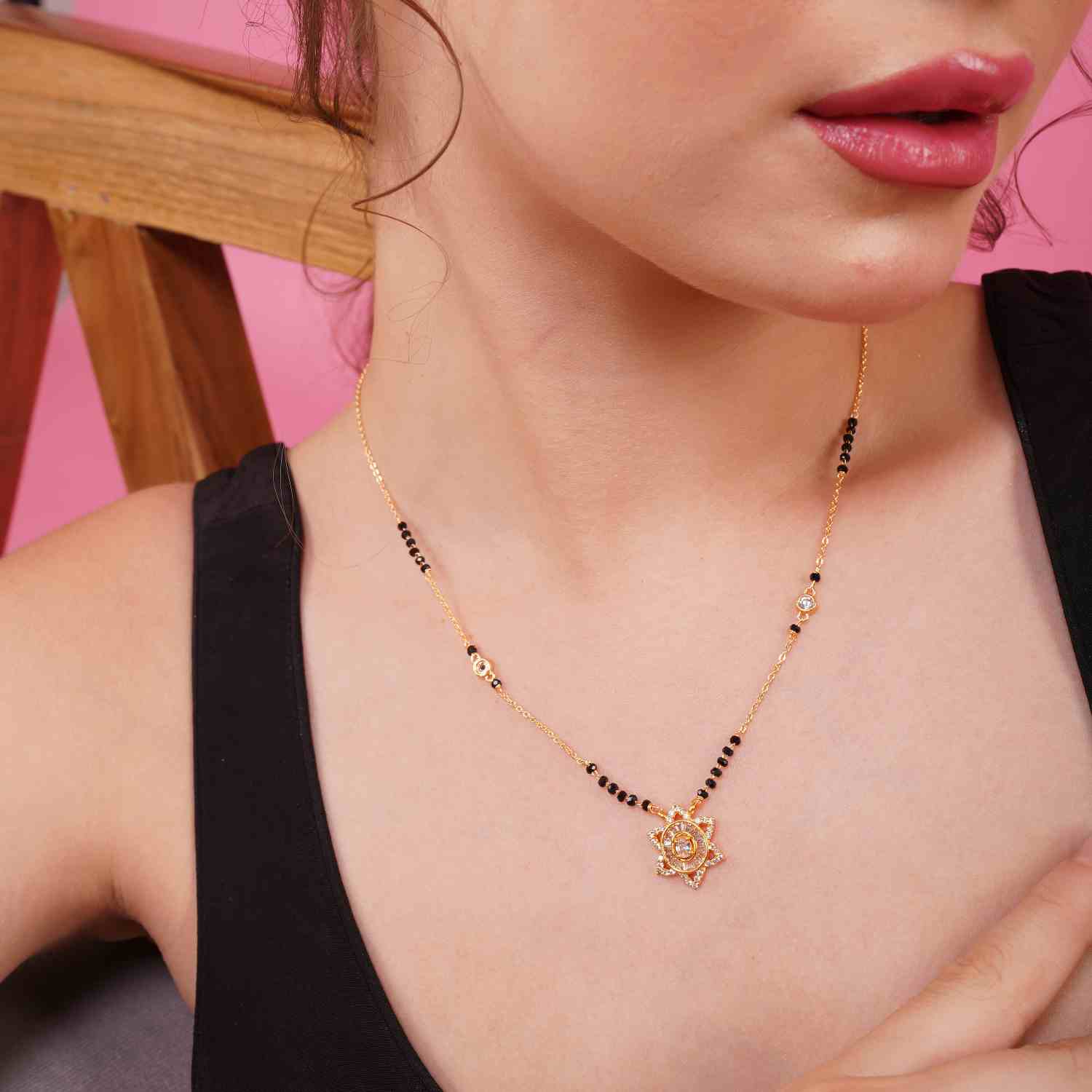 Smriti Gold Plated Mangalsutra