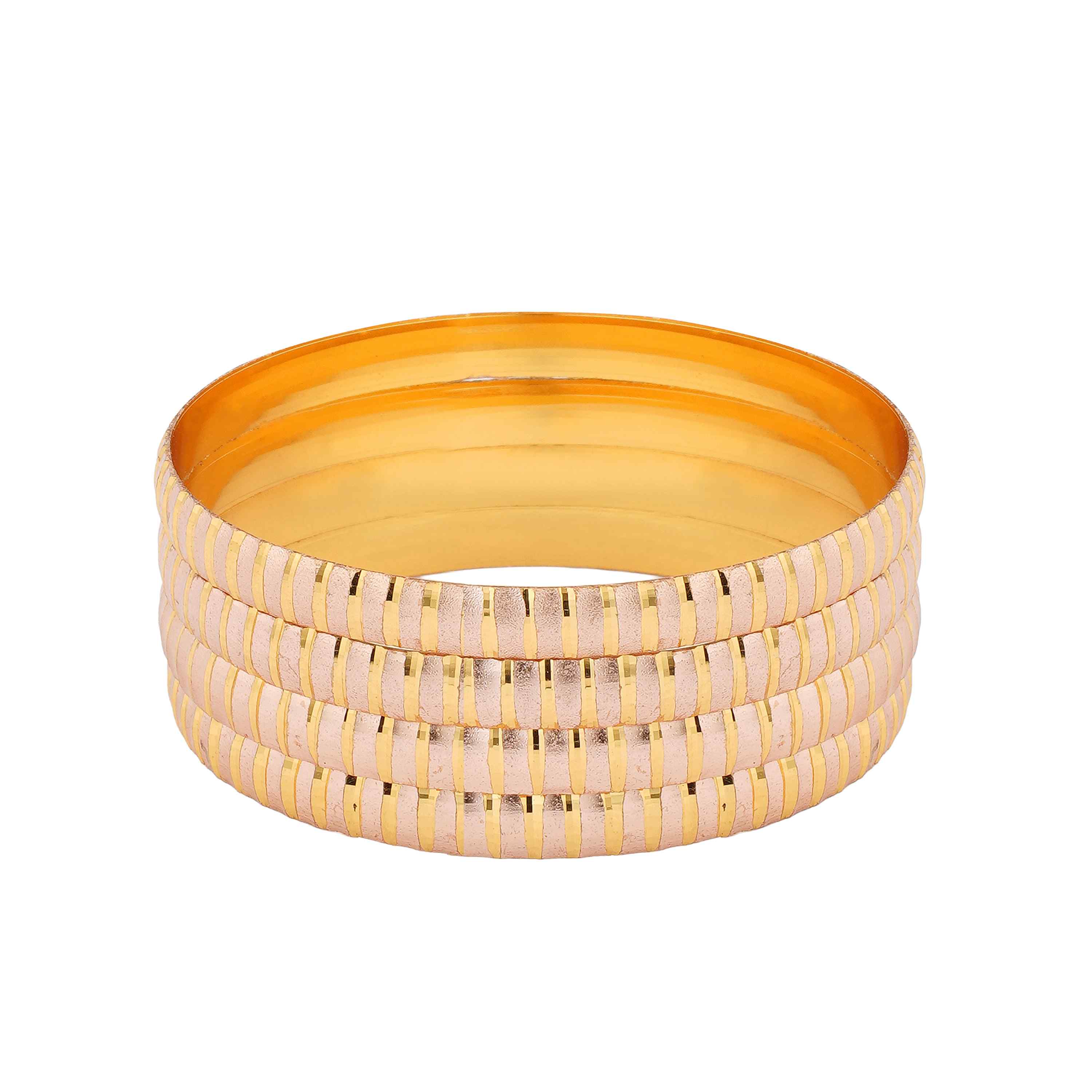 Pranvika Gold Plated Bangles ( Set of 4 )