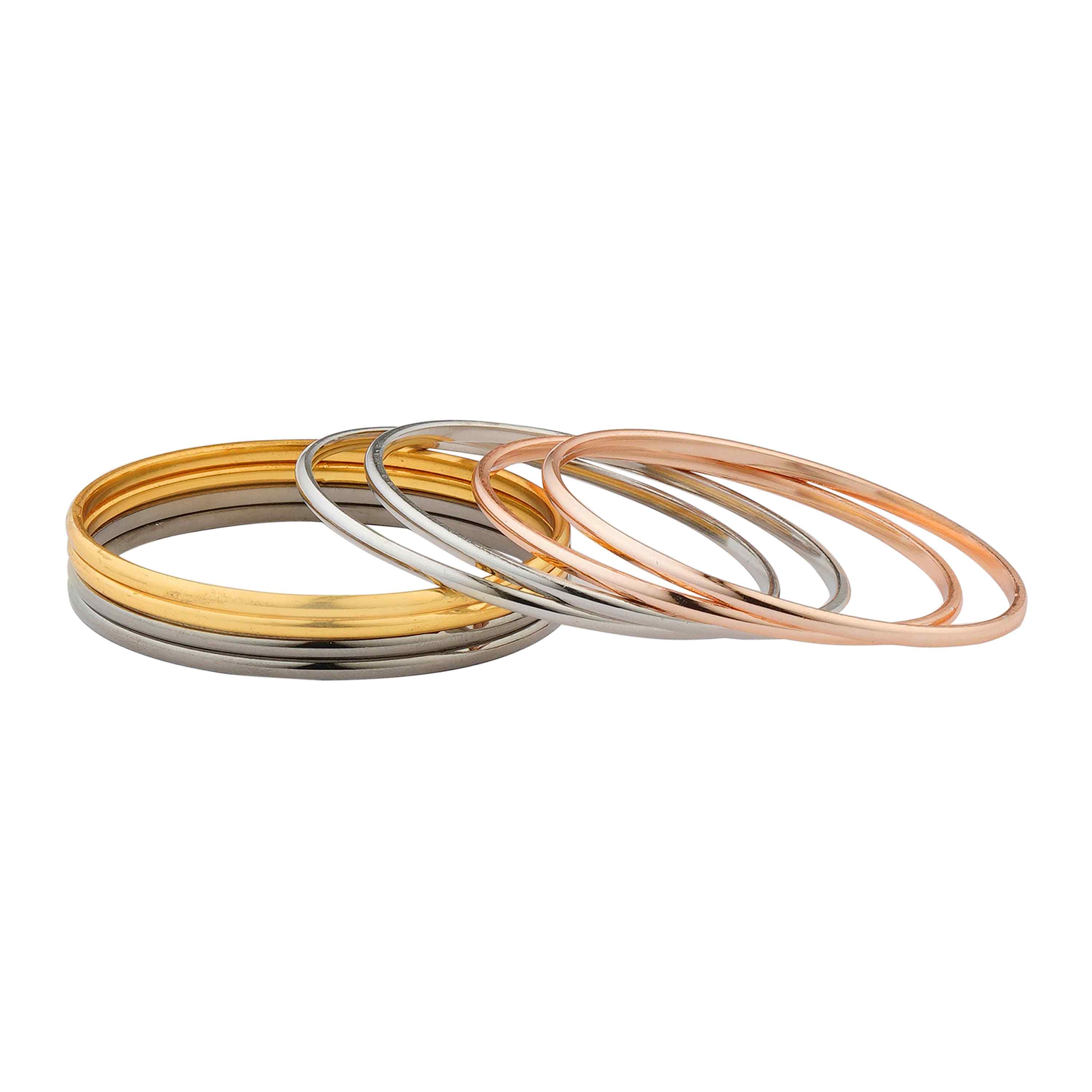 Arohika Gold Plated Bangles ( Set of 8 )
