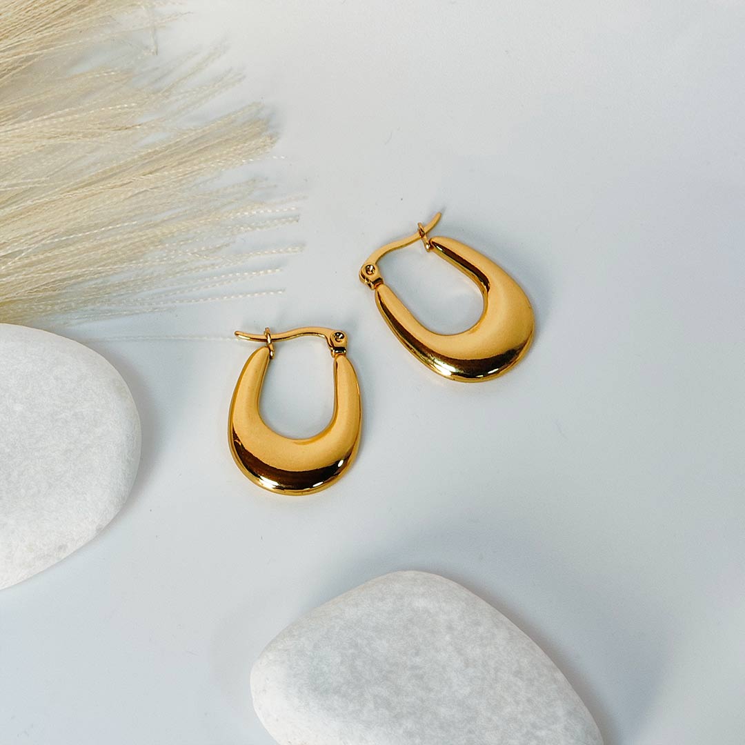 Ridhvika Gold plated Hoops Earings