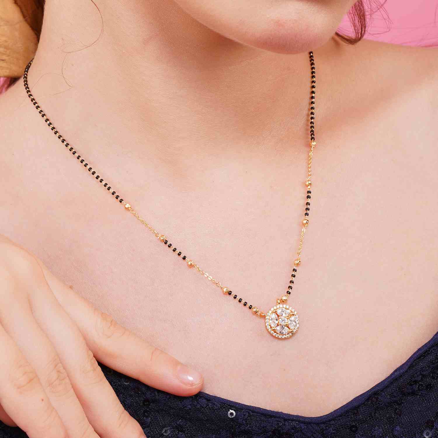 Kavya Five Stone Mangalsutra