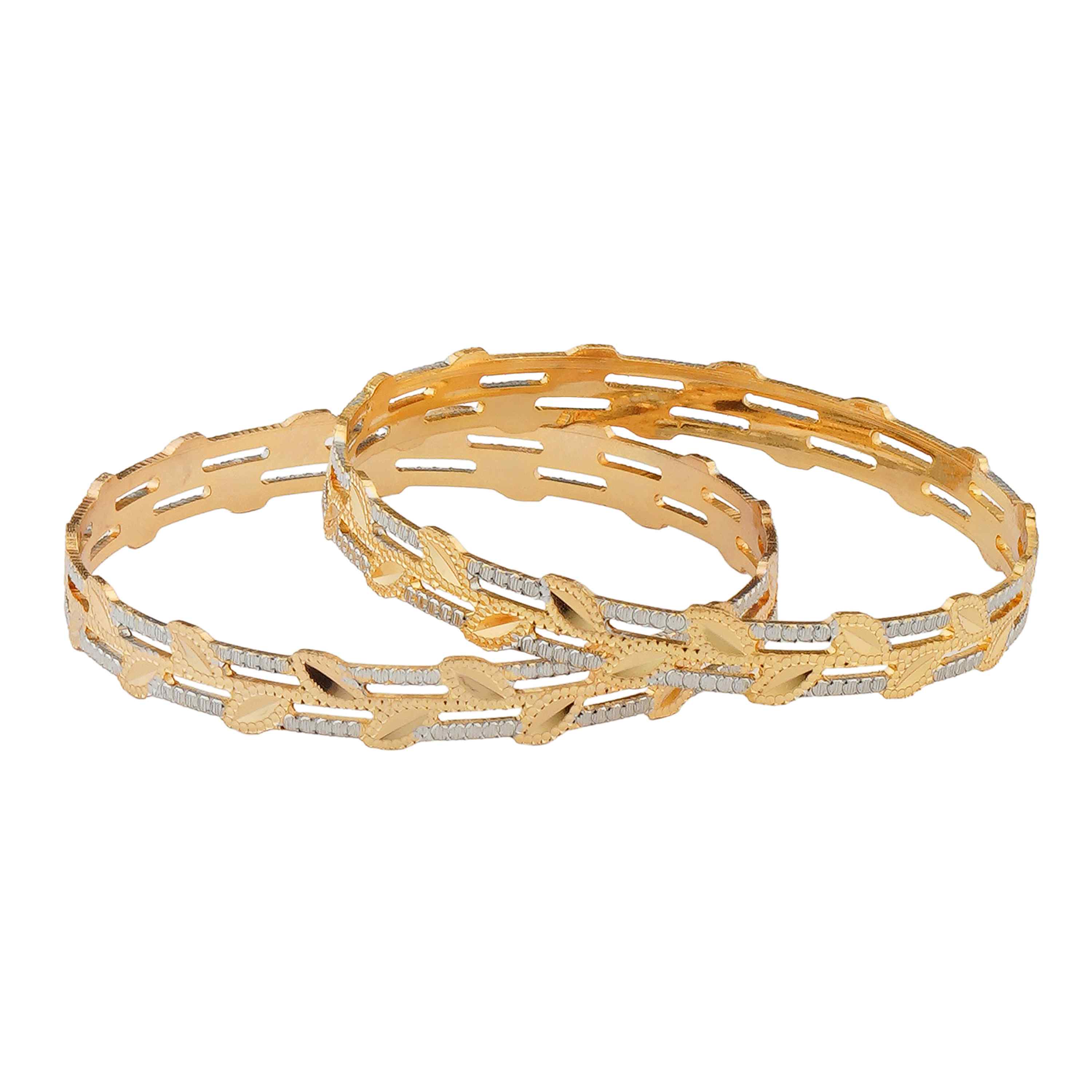 Aadrika Gold Plated Bangles ( Set of 2 )