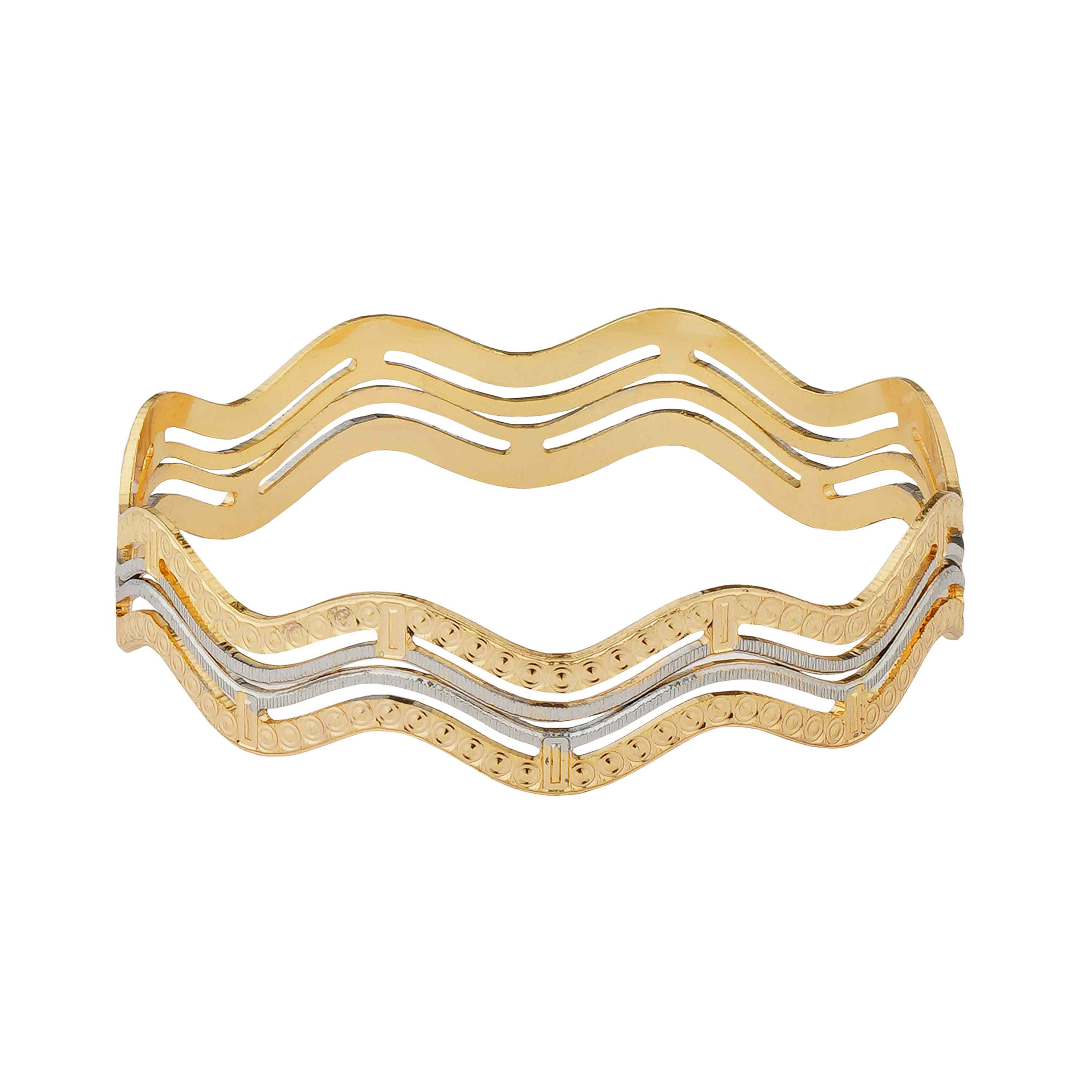 Aaravi Gold Plated Bangles ( Set of 2 )