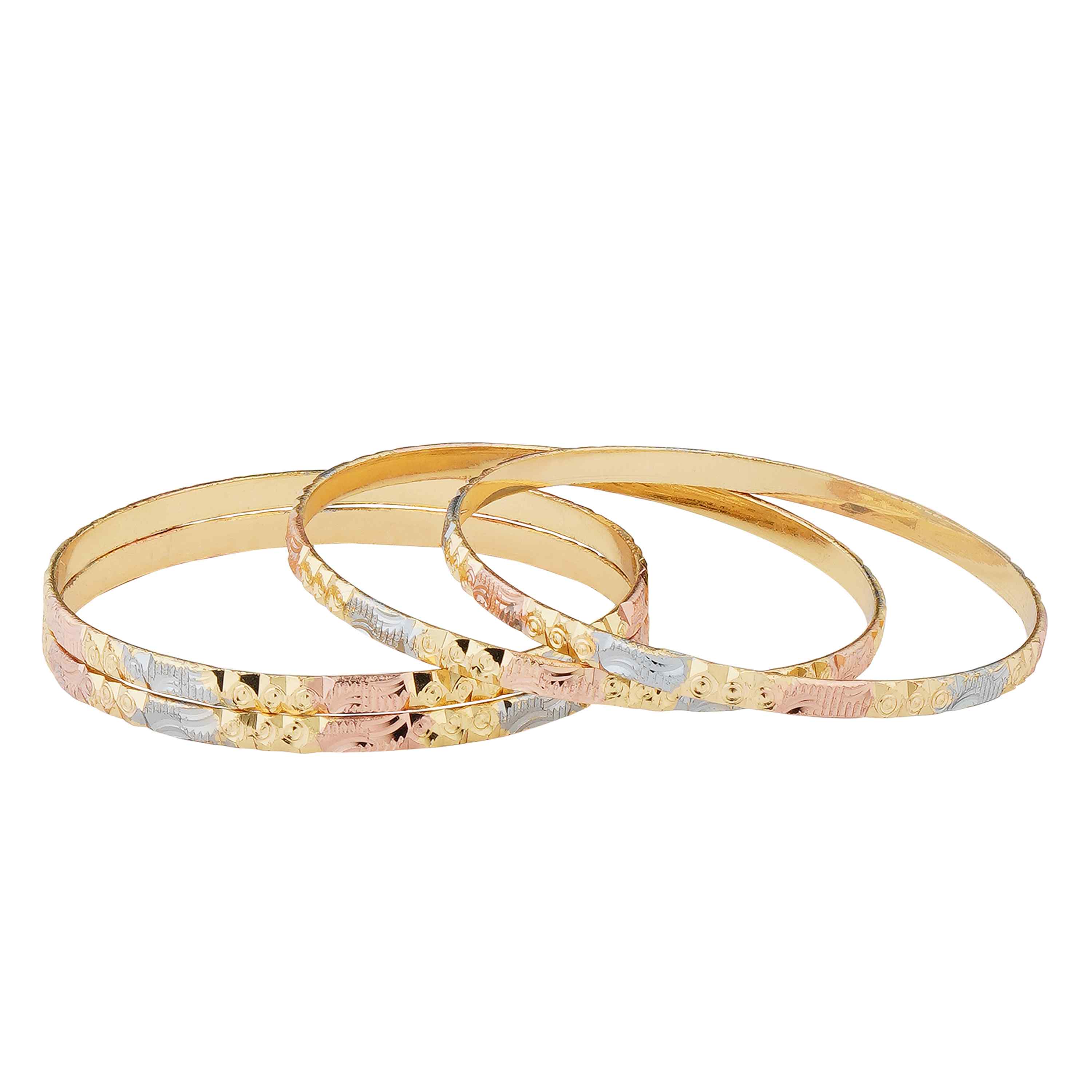 Aneena Gold Plated Bangles ( Set of 4 )