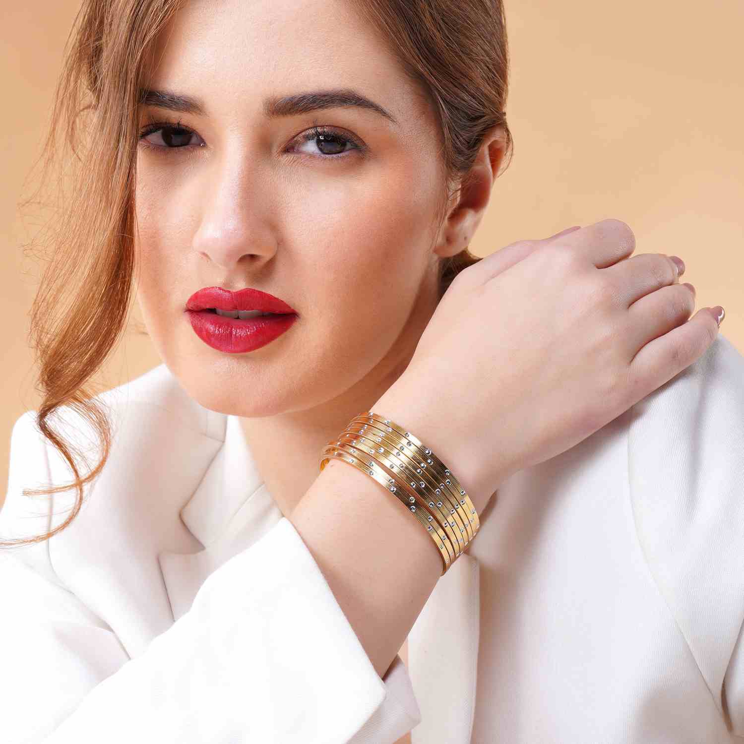 Ismita Gold Plated Bangles ( Set of 8 )