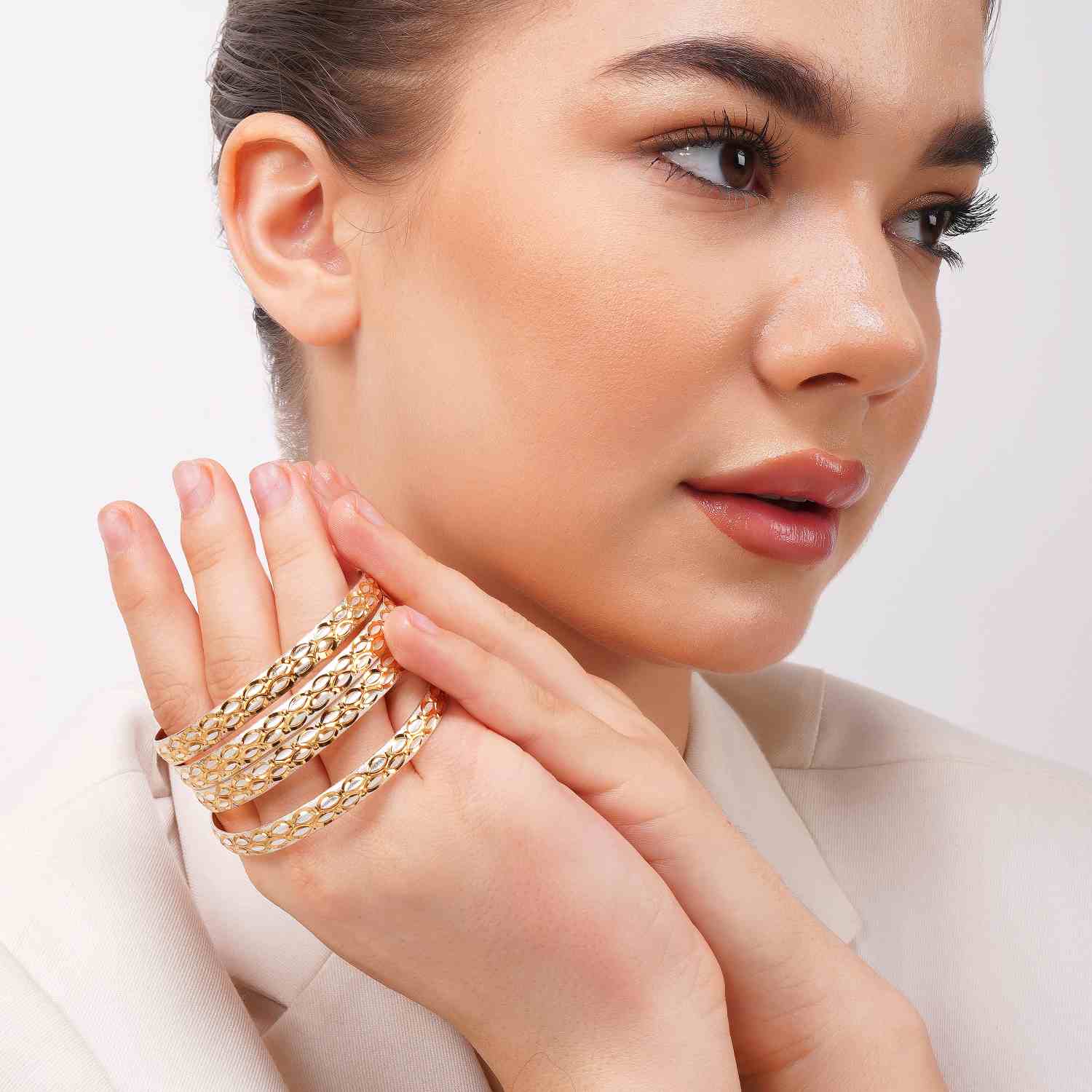 Varnika Gold Plated Bangles ( Set of 4 )