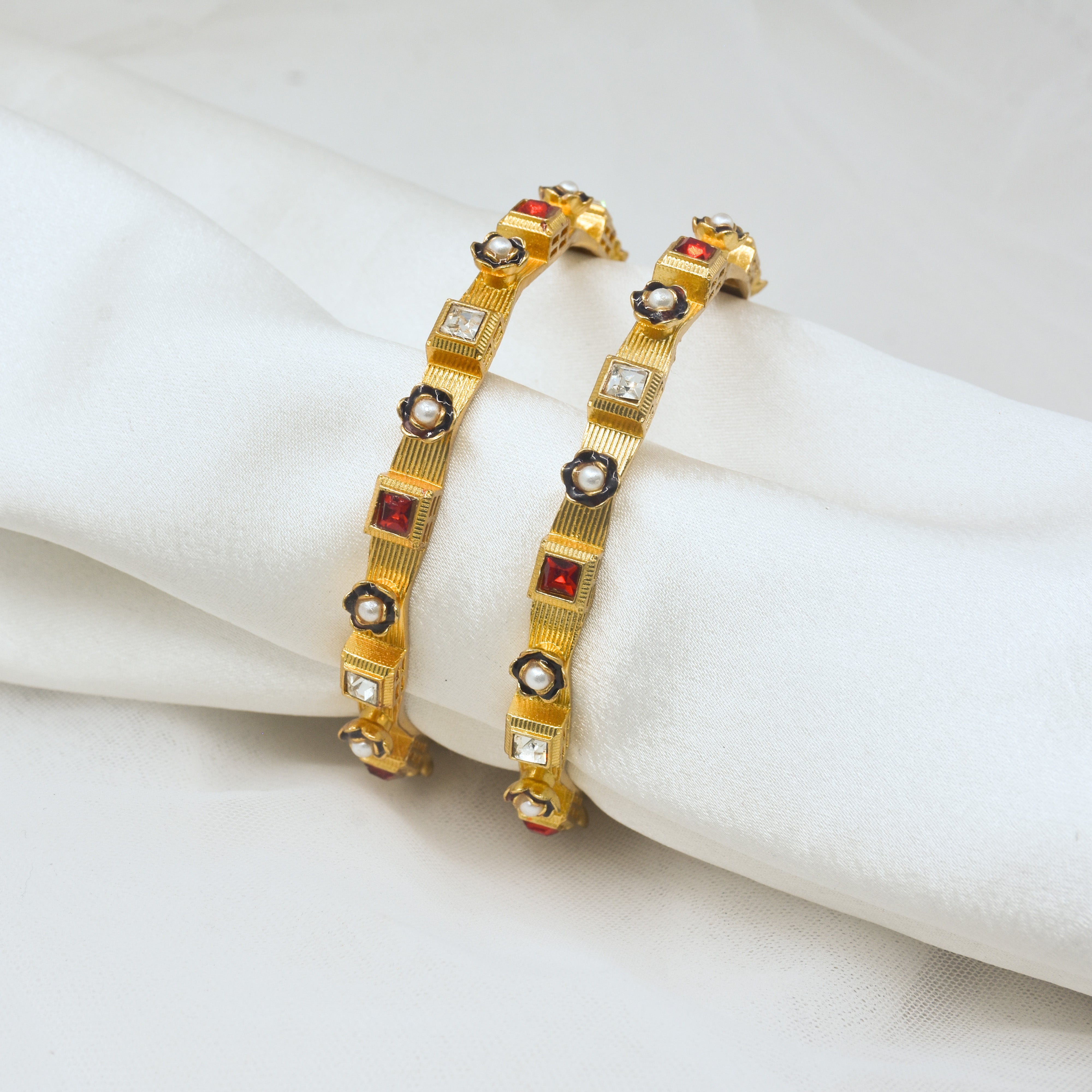 Omira Gold Plated Bangles ( Set of 2 )