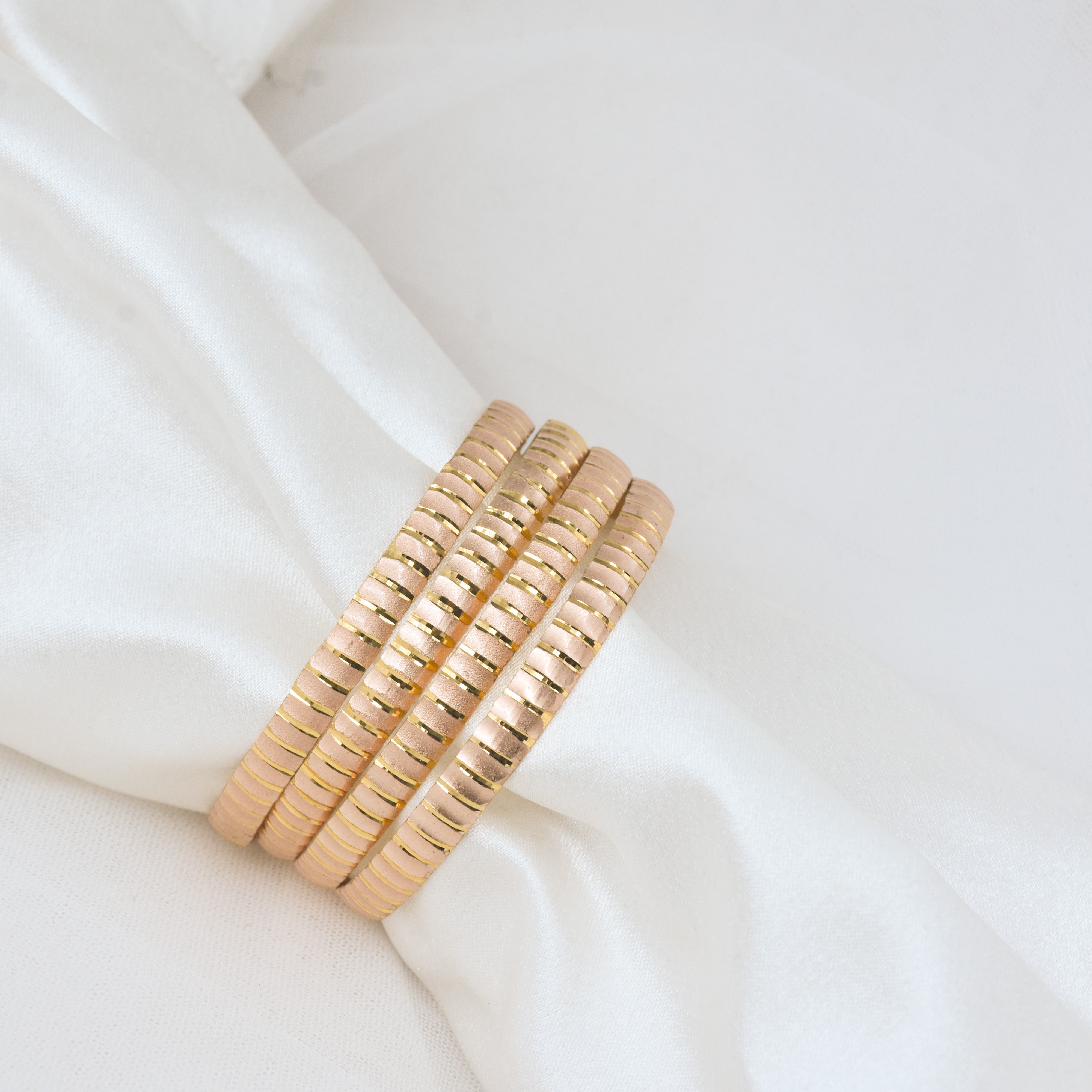 Pranvika Gold Plated Bangles ( Set of 4 )