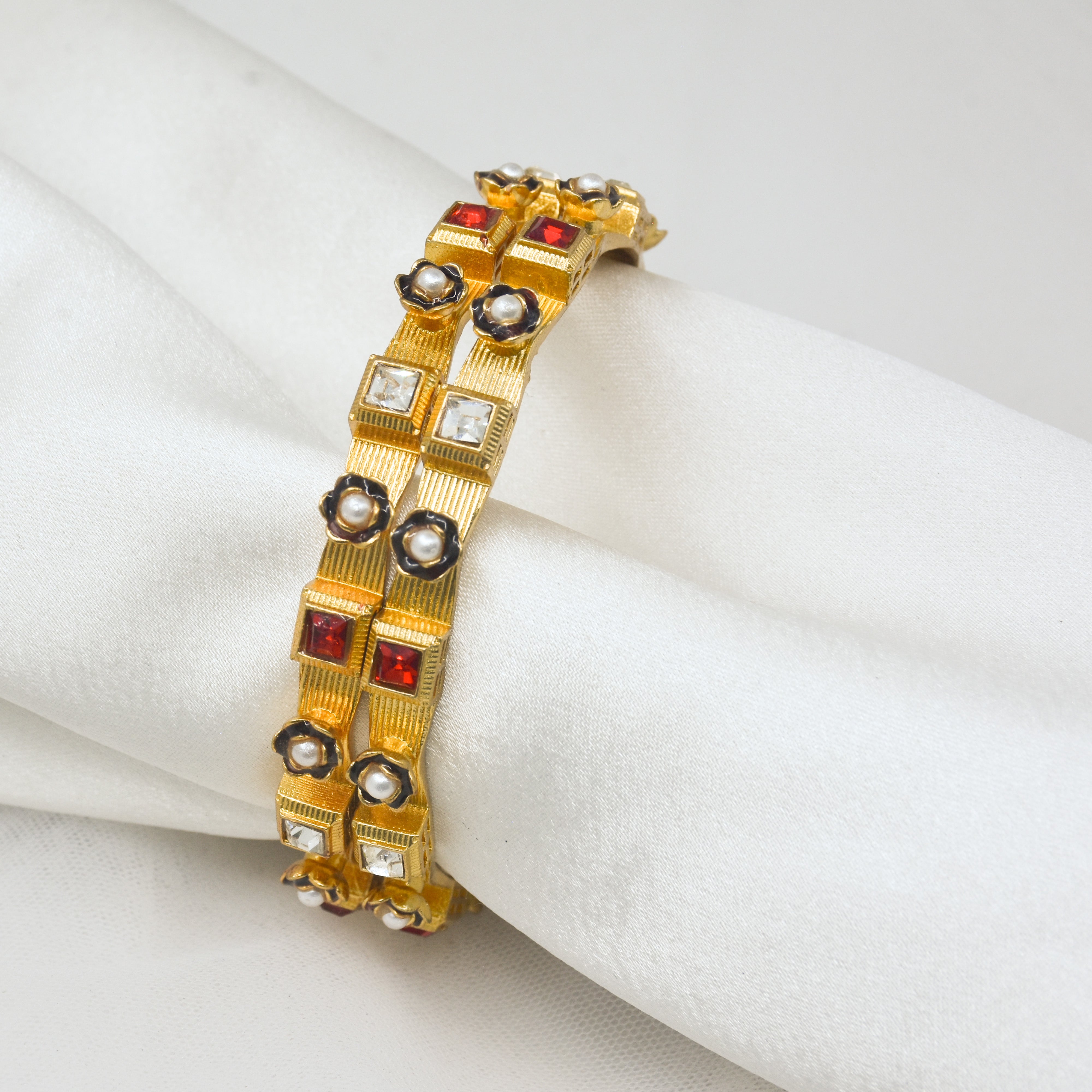 Omira Gold Plated Bangles ( Set of 2 )