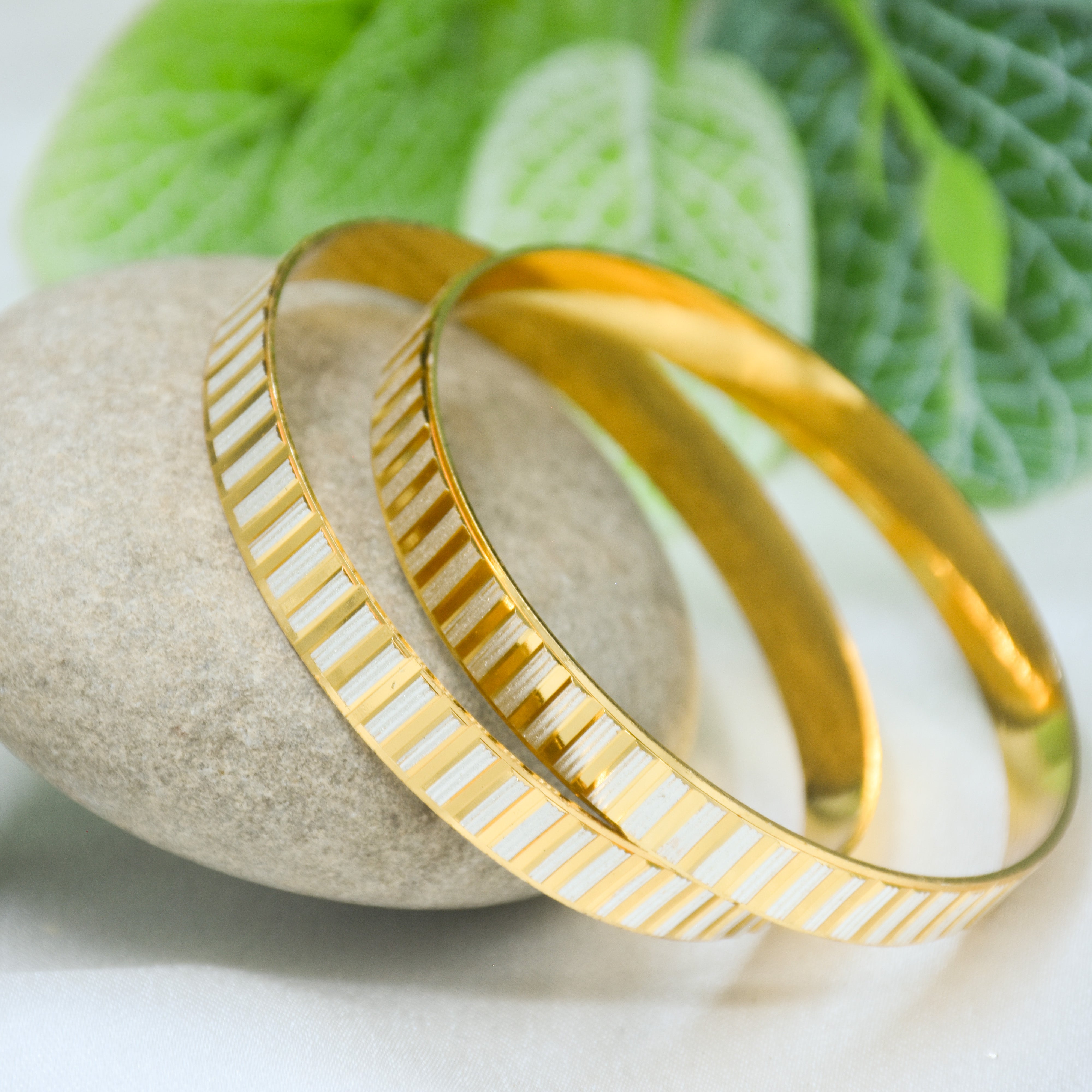 Ruvina Gold Plated Bangles ( Set of 2 )