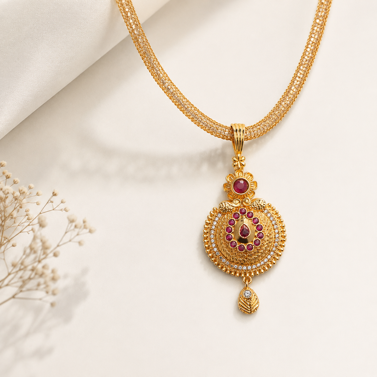 Gold plated Pendant set