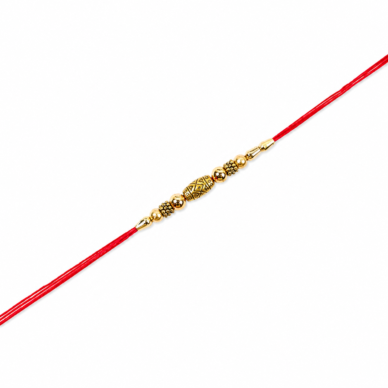 Antique Gold Bead Rakhi