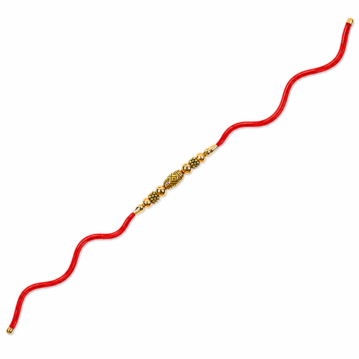 Antique Gold Bead Rakhi