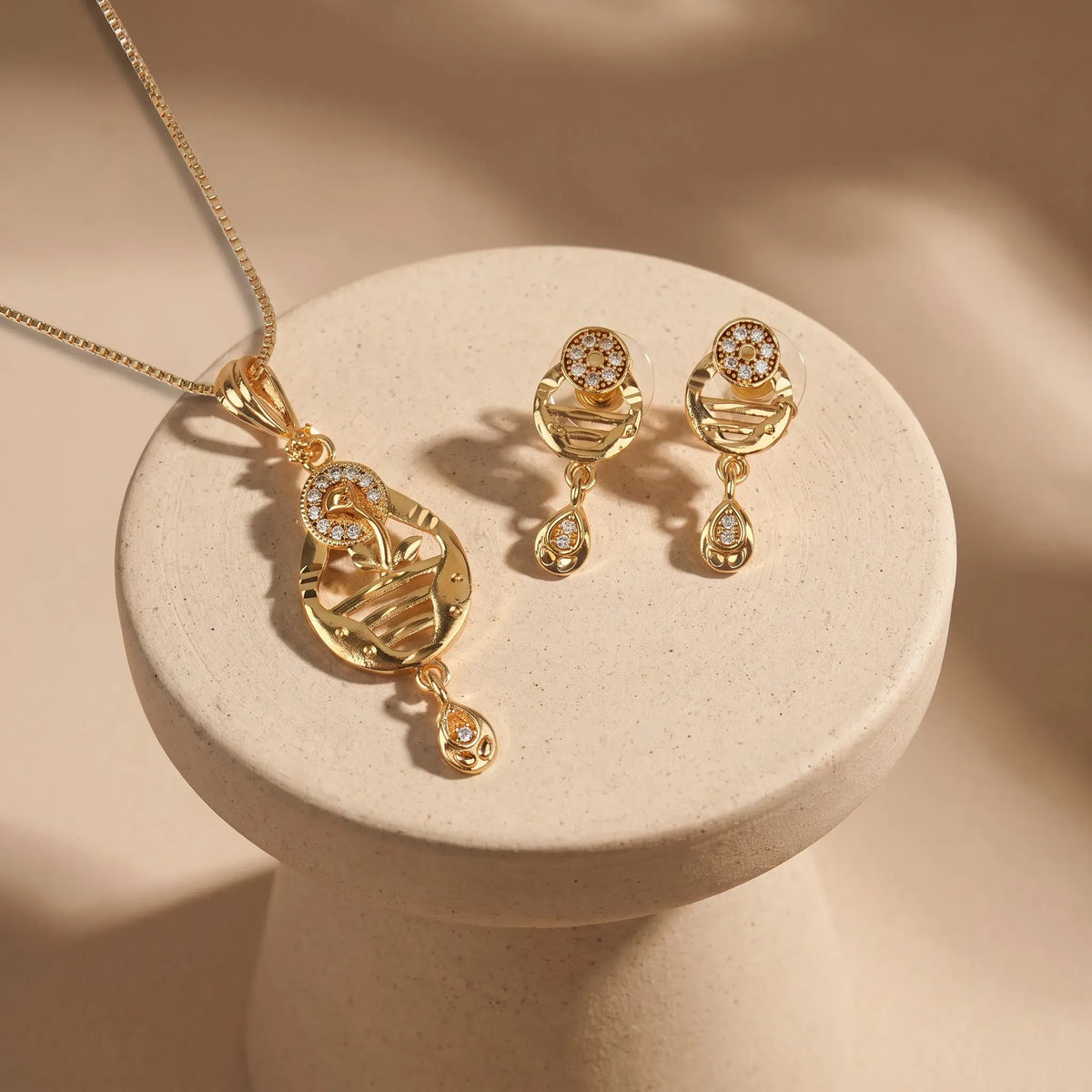 Meera Gold Plated Pendant