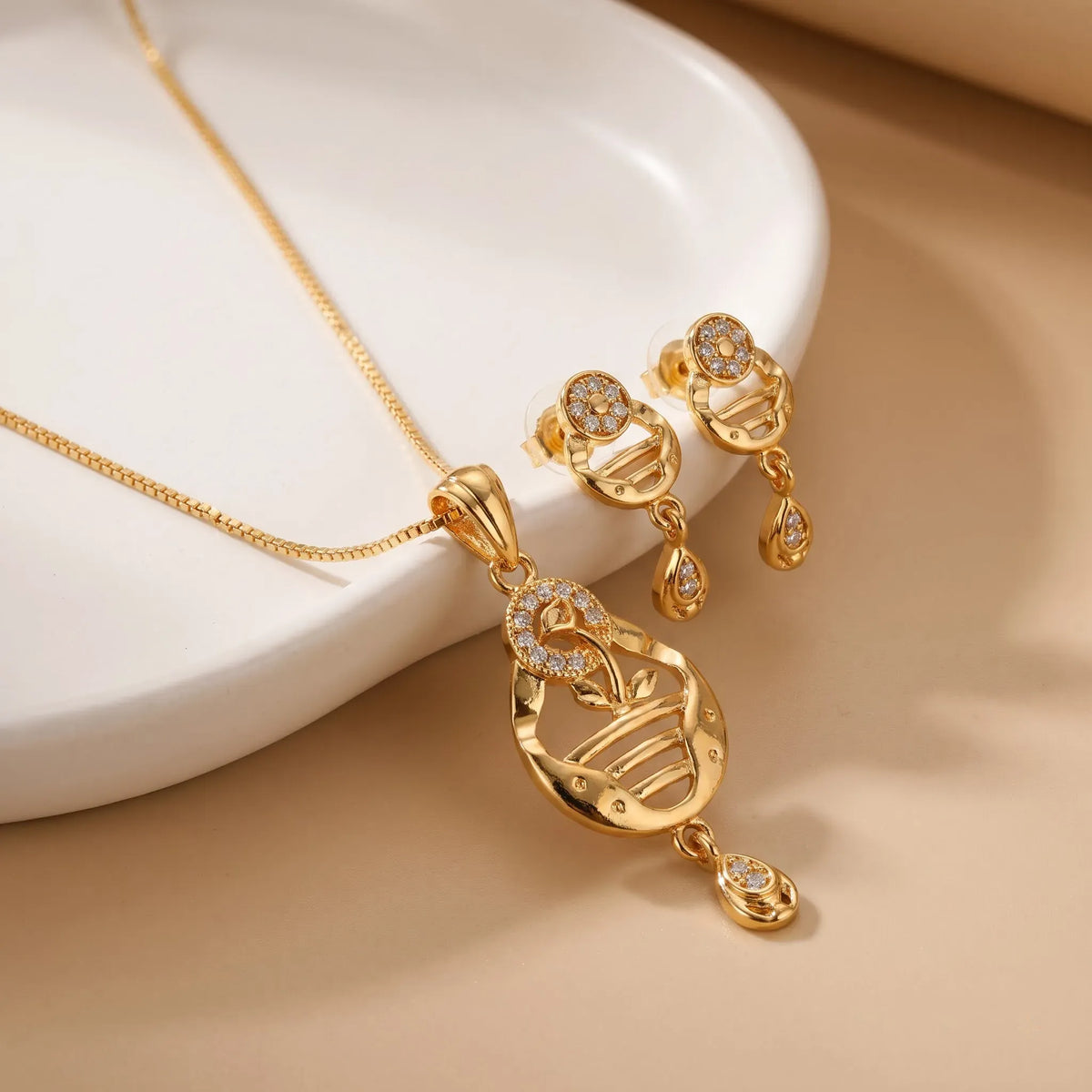 Meera Gold Plated Pendant