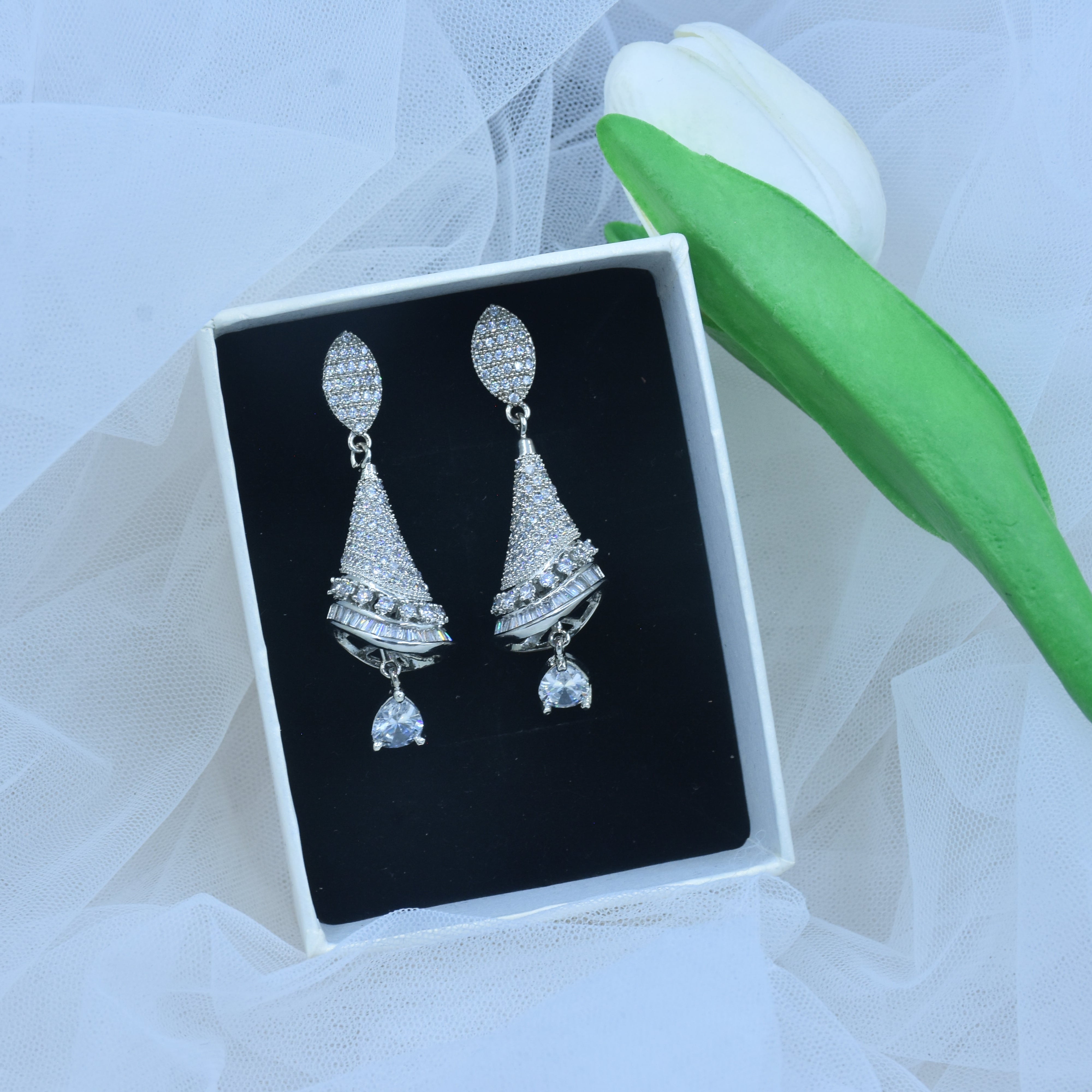 Chitrani CZ Diamond cut Stud