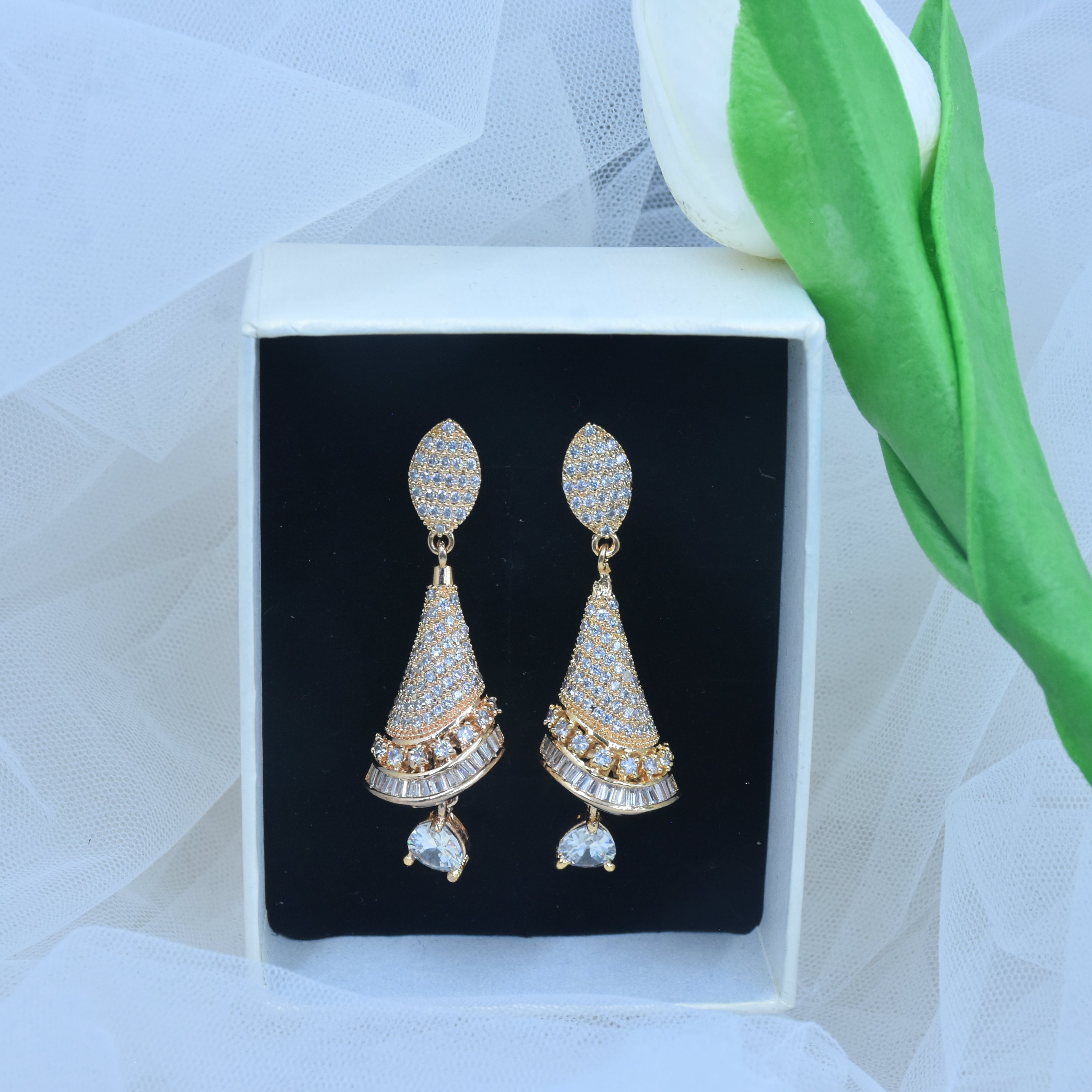 Chitrani CZ Diamond cut Stud
