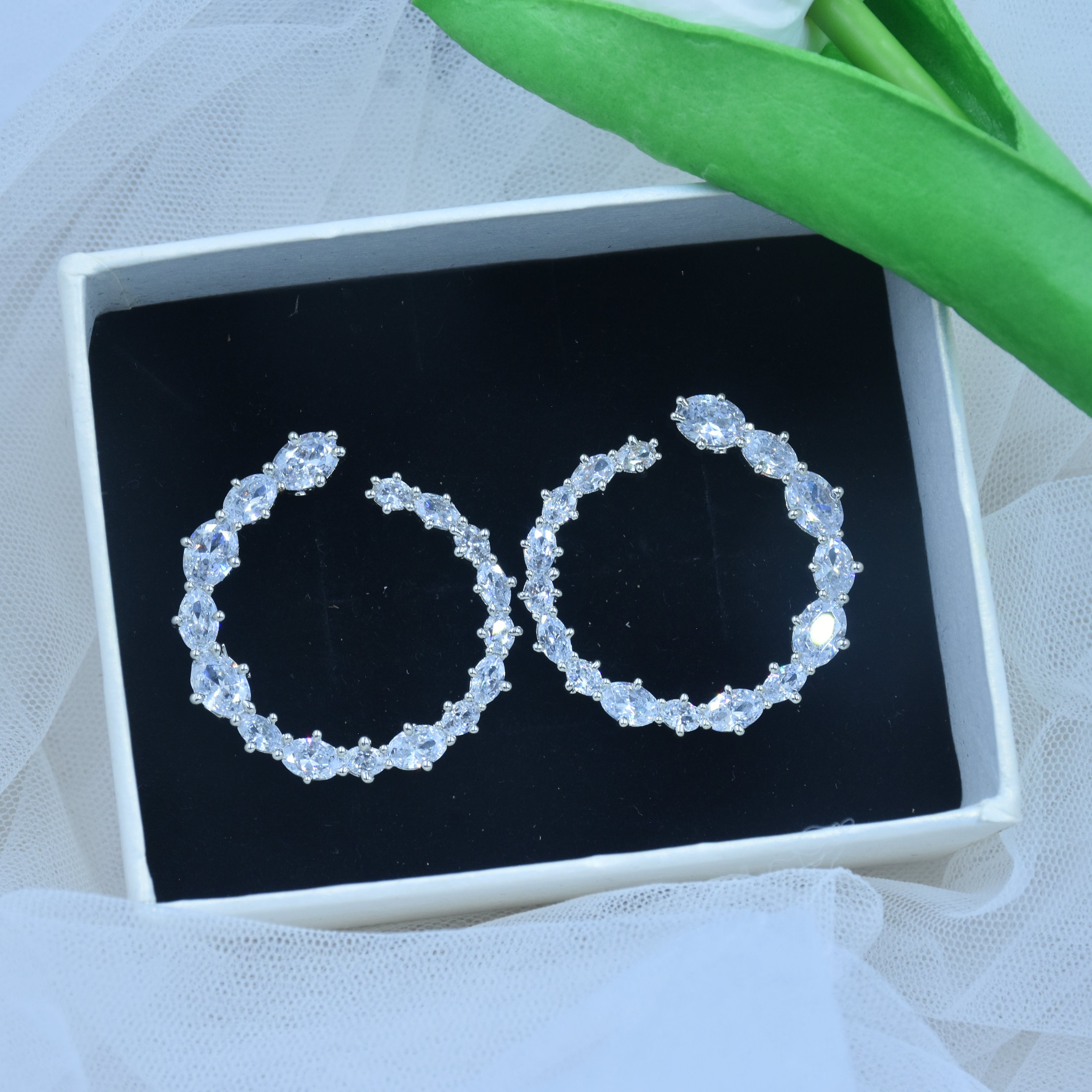 Anvitha CZ Diamond cut Stud Earrings