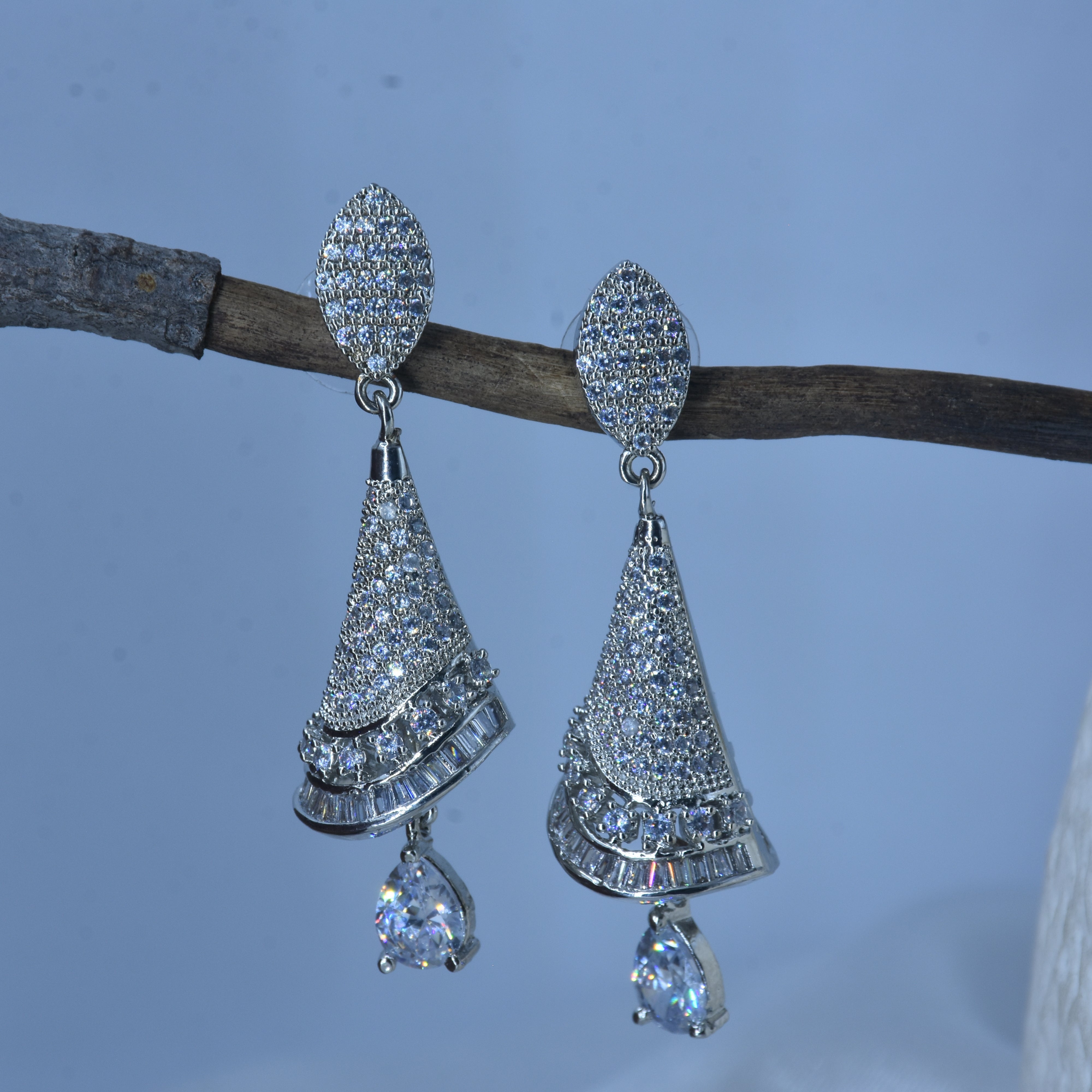 Chitrani CZ Diamond cut Stud