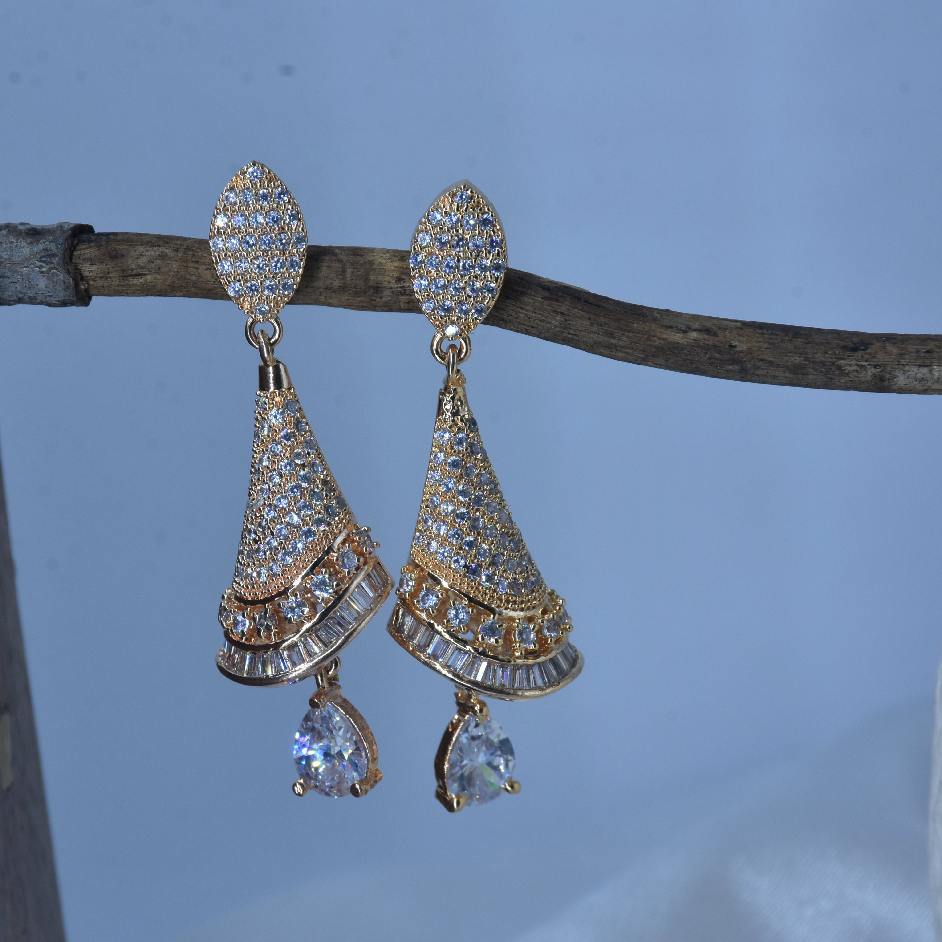 Chitrani CZ Diamond cut Stud