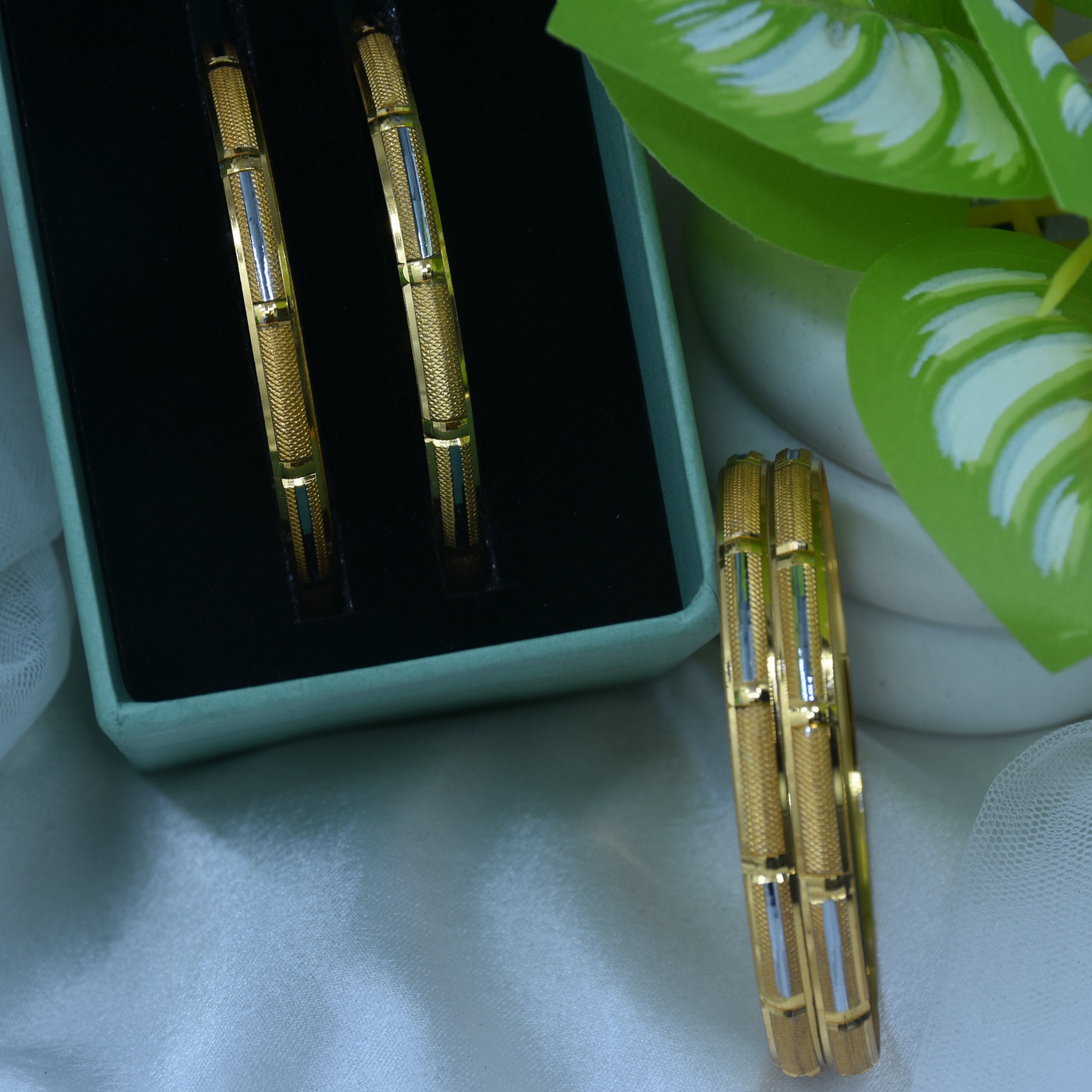 Bhavya Gold Plated Bangles ( Set of 4 )