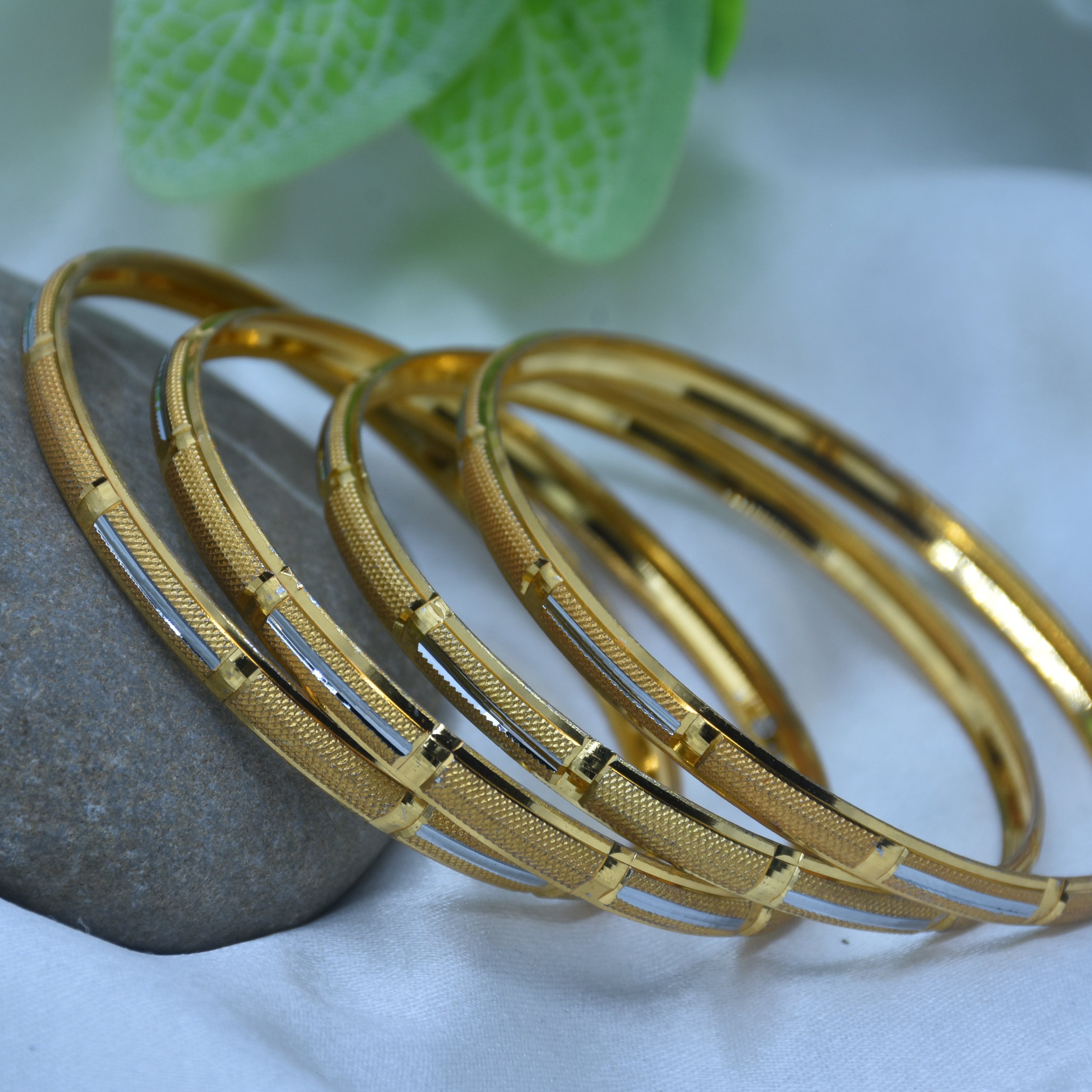 Bhavya Gold Plated Bangles ( Set of 4 )