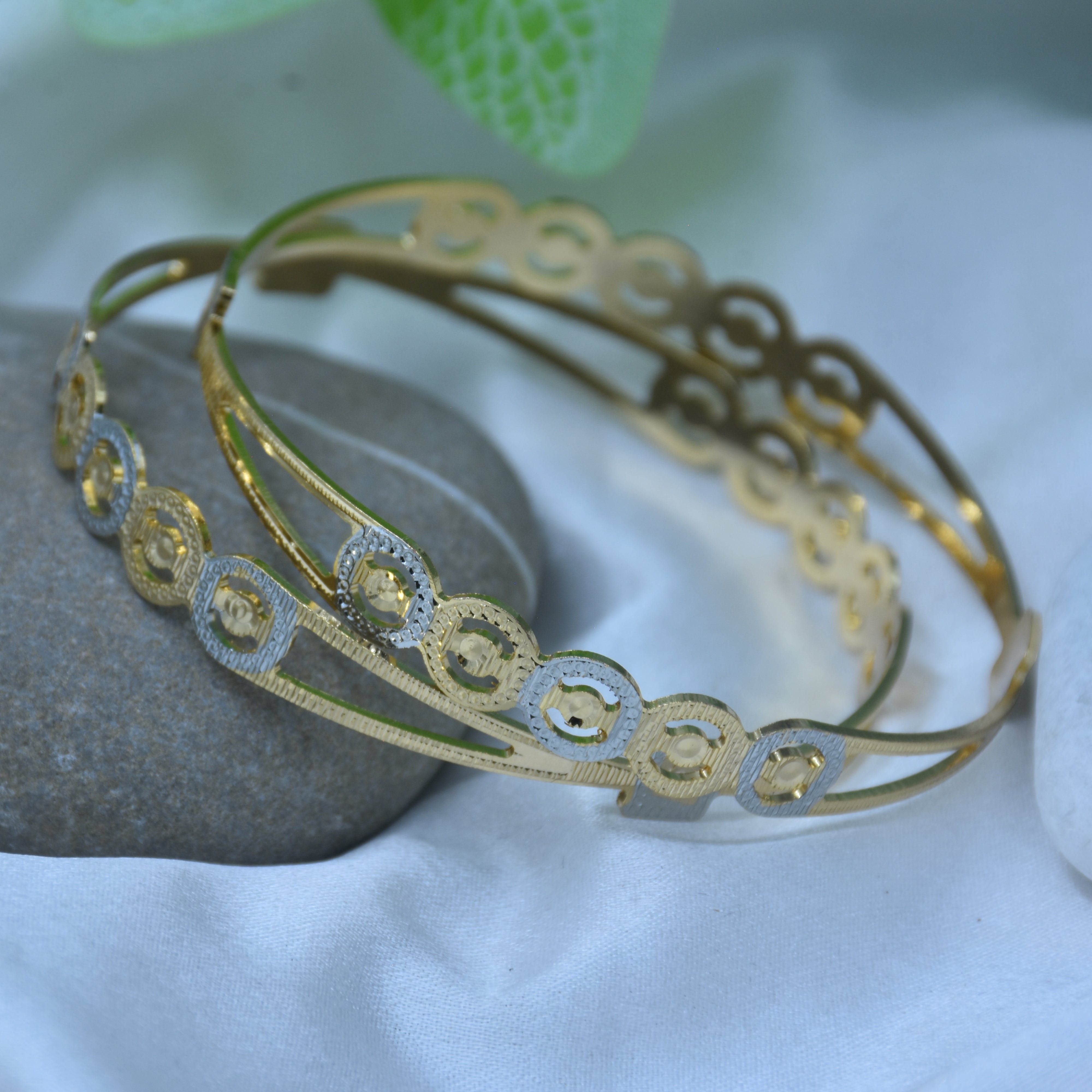 Aashna Gold Plated Bangles ( Set of 2 )