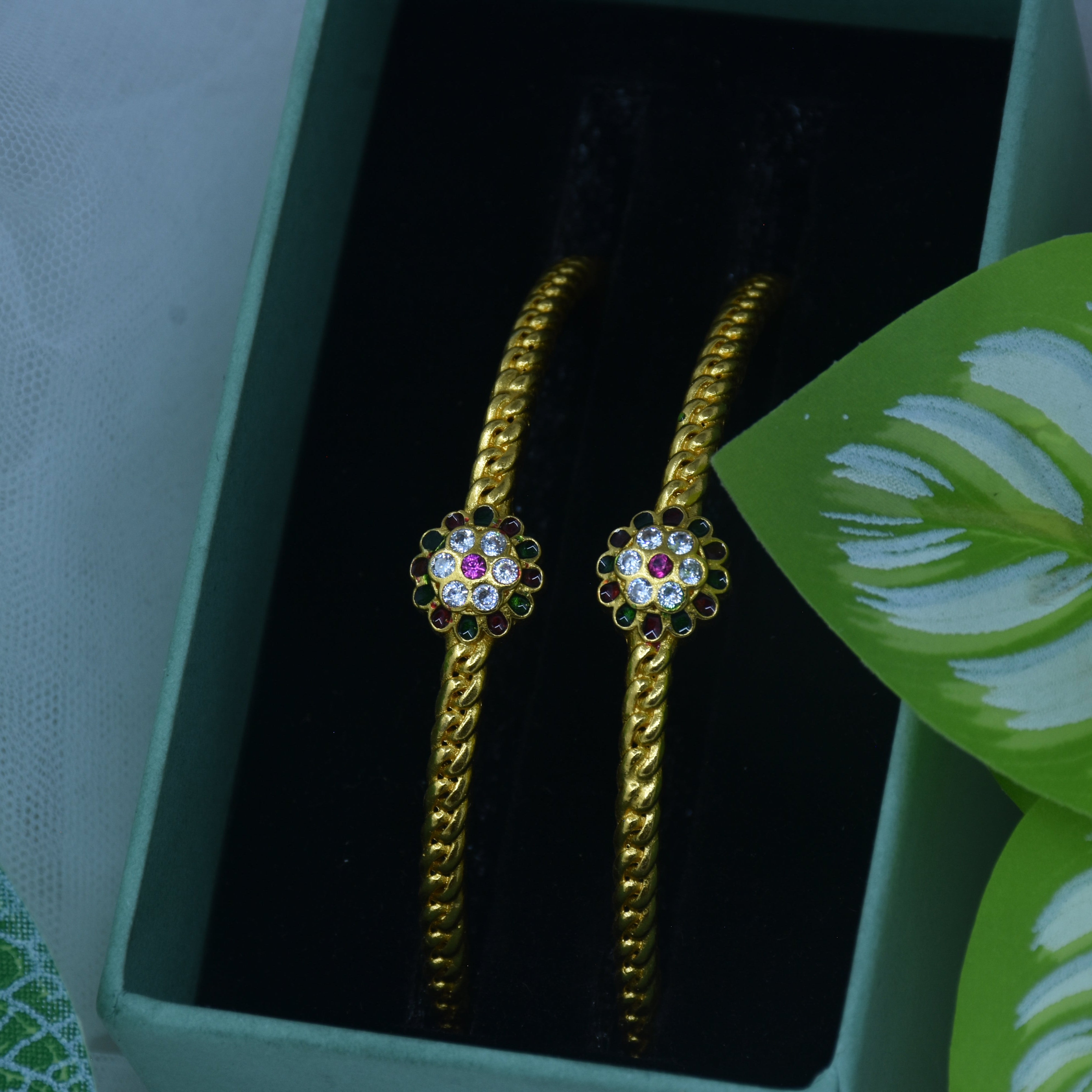 Charita Gold Plated Bangles ( Set of 2 )