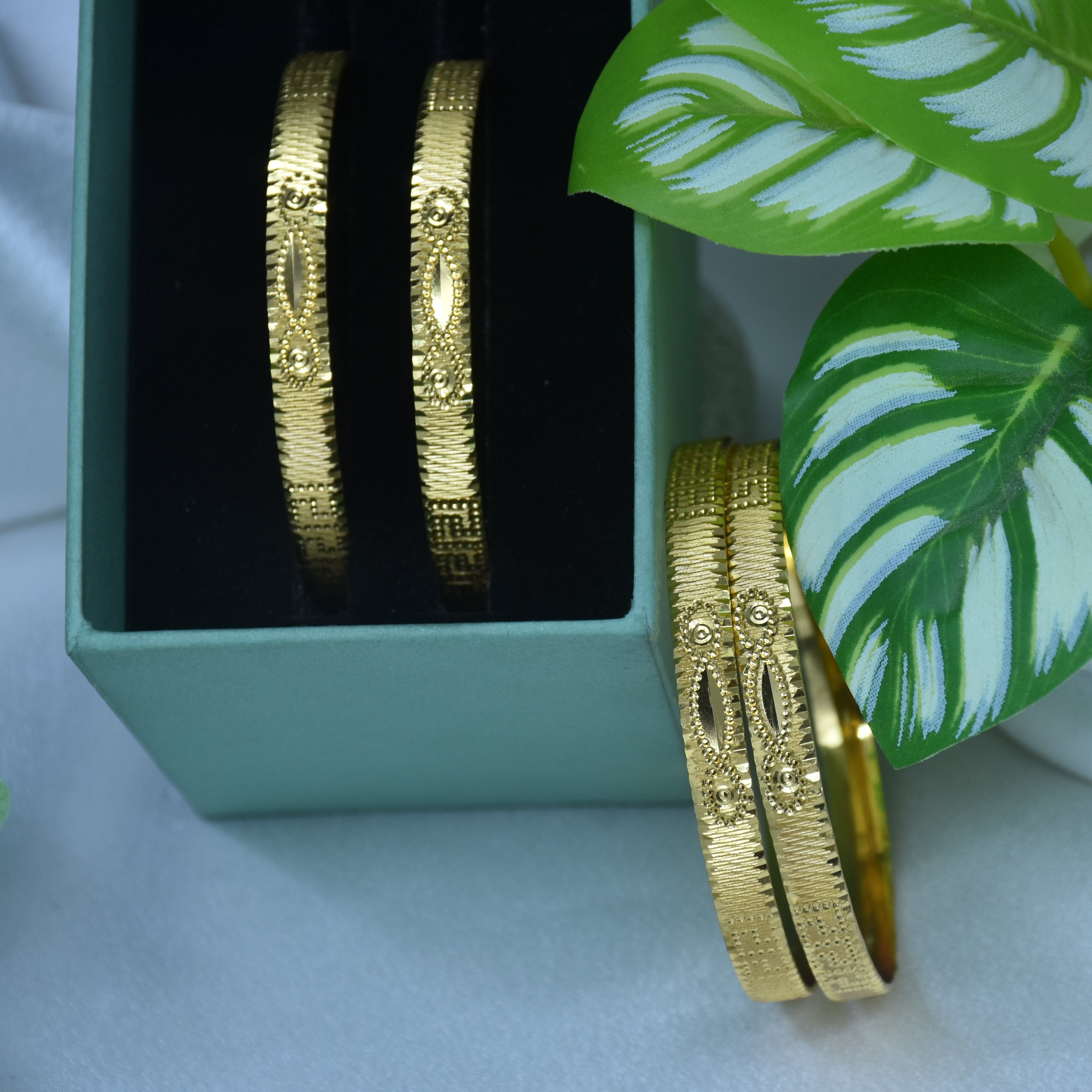 Ayna Gold Plated Bangles ( Set of 4 )