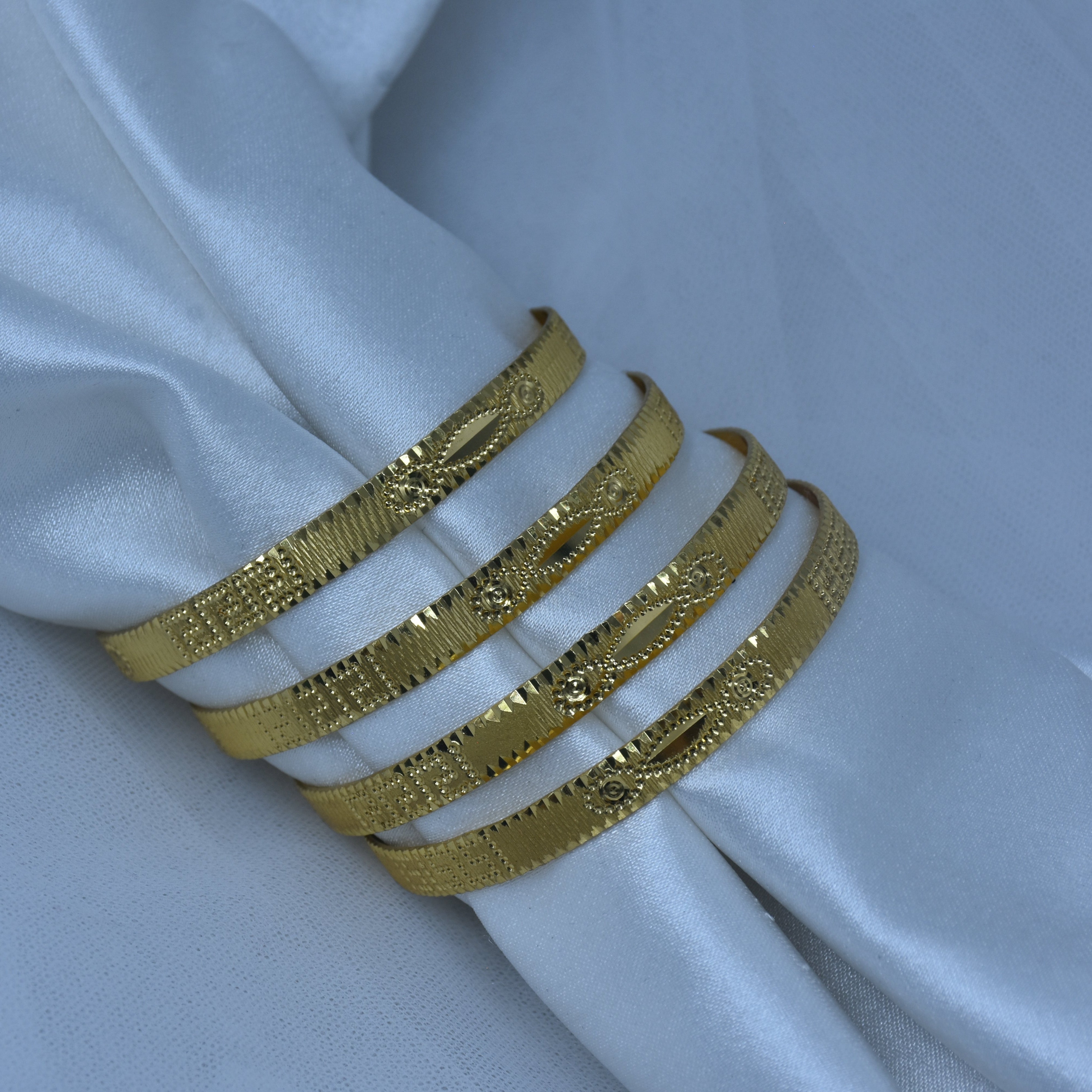 Ayna Gold Plated Bangles ( Set of 4 )