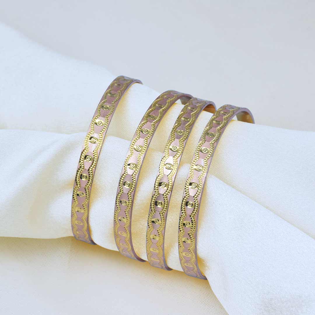 Nyavika Gold Plated Bangles ( Set of 4 )
