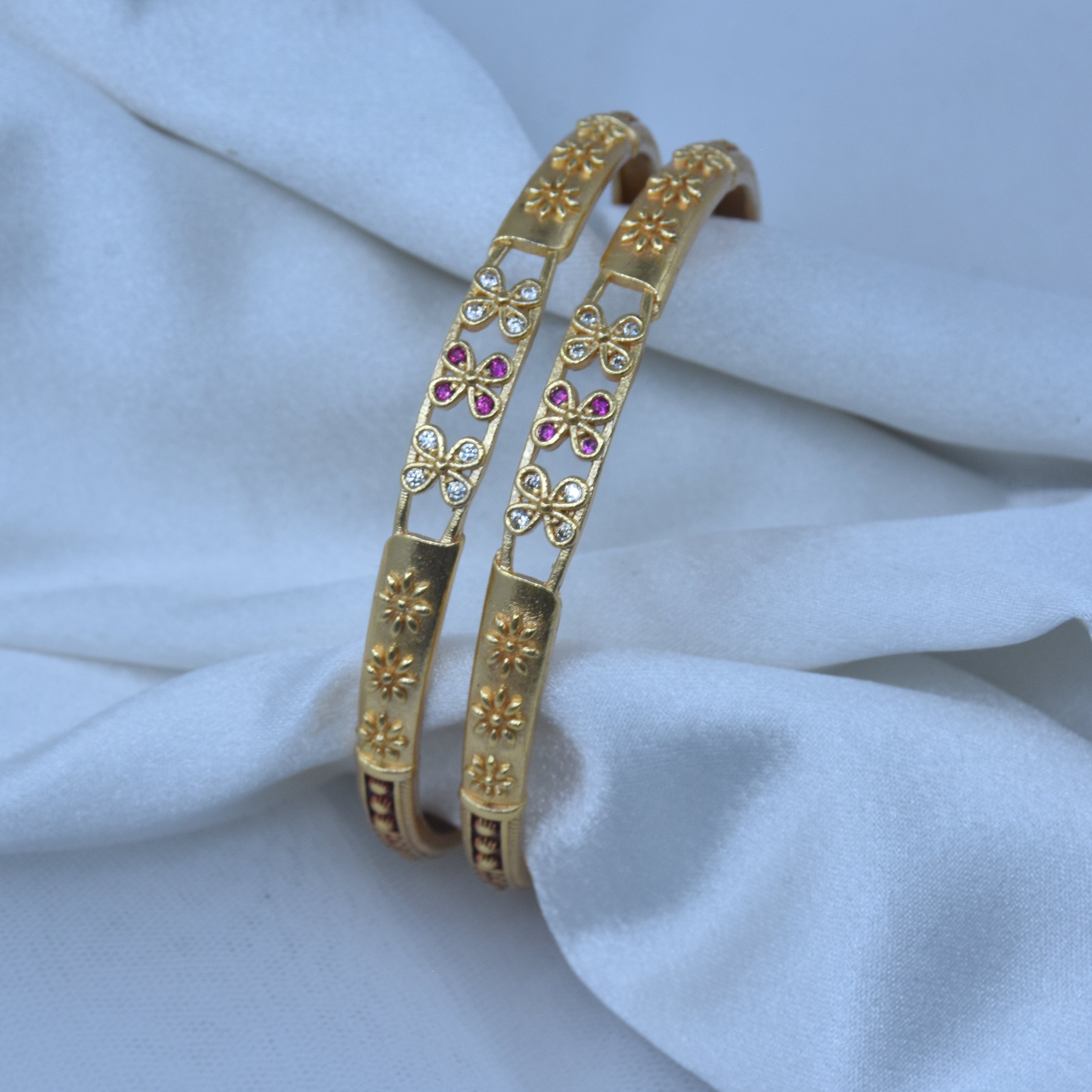 Indira Gold Plated Bangles ( Set of 2 )