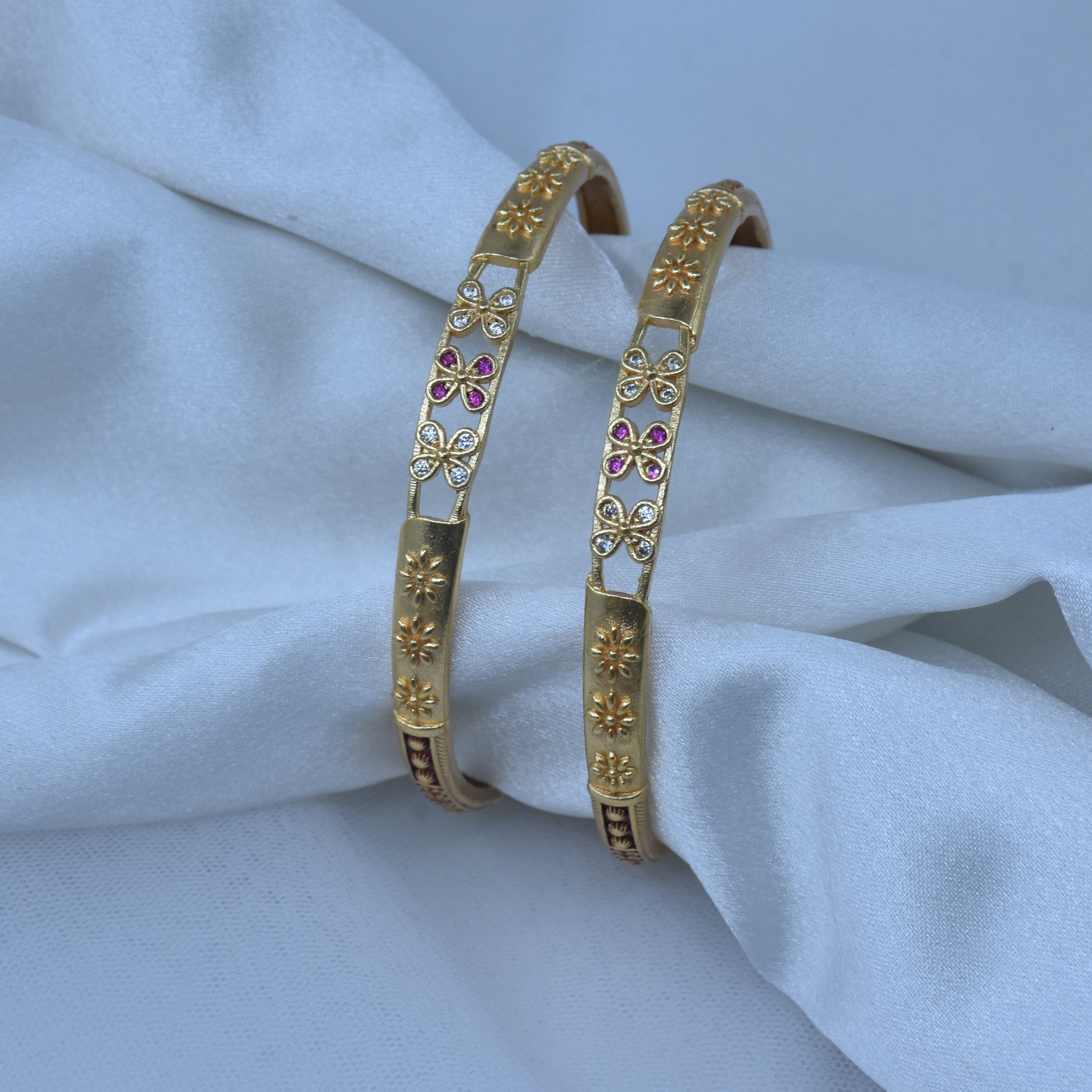 Indira Gold Plated Bangles ( Set of 2 )