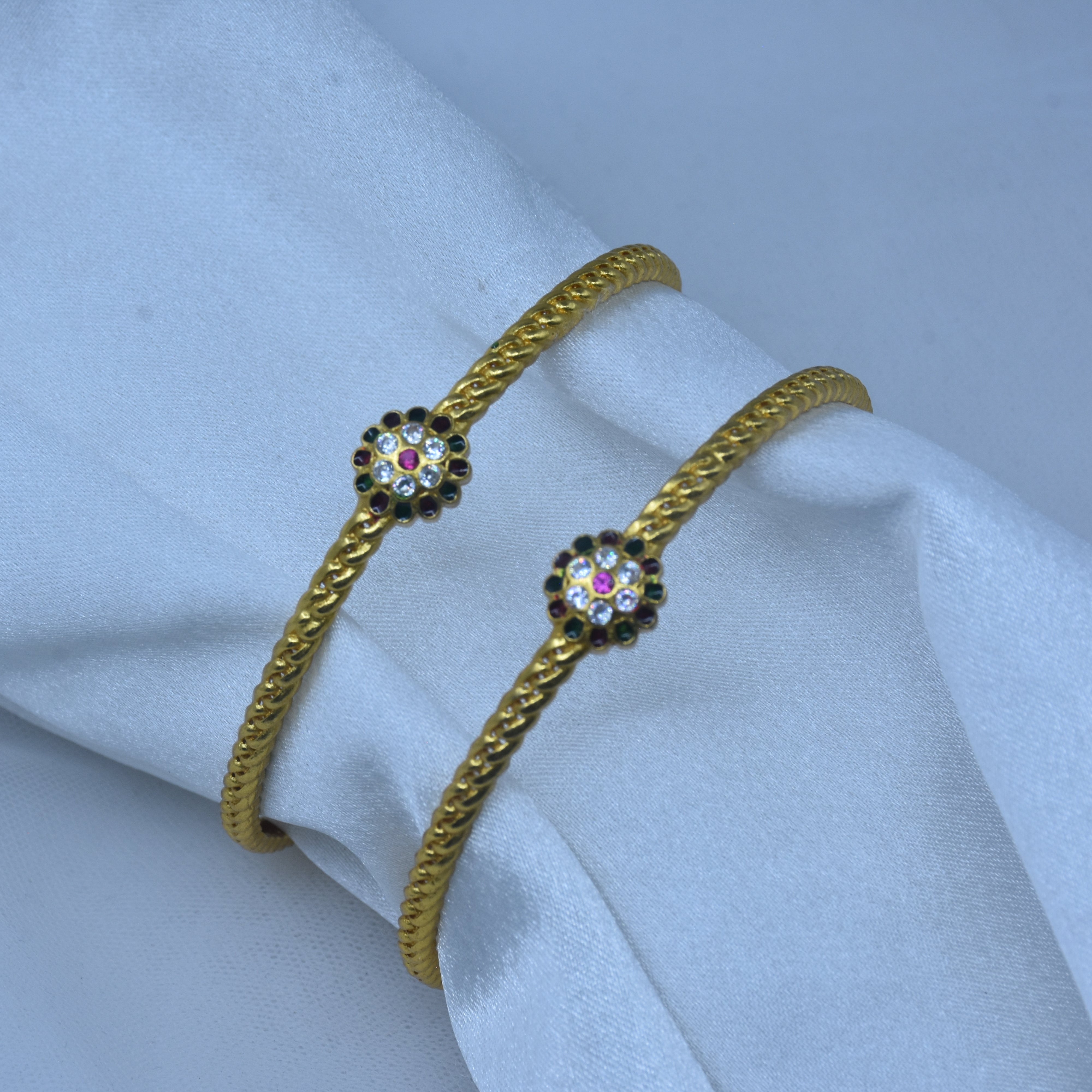 Charita Gold Plated Bangles ( Set of 2 )