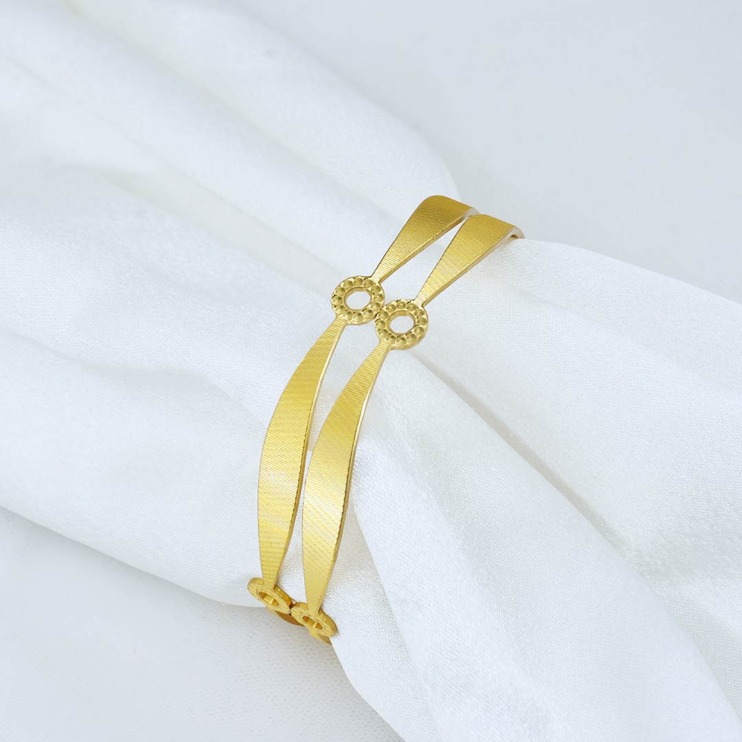 Ronavya Gold Plated Bangles ( Set of 4 )